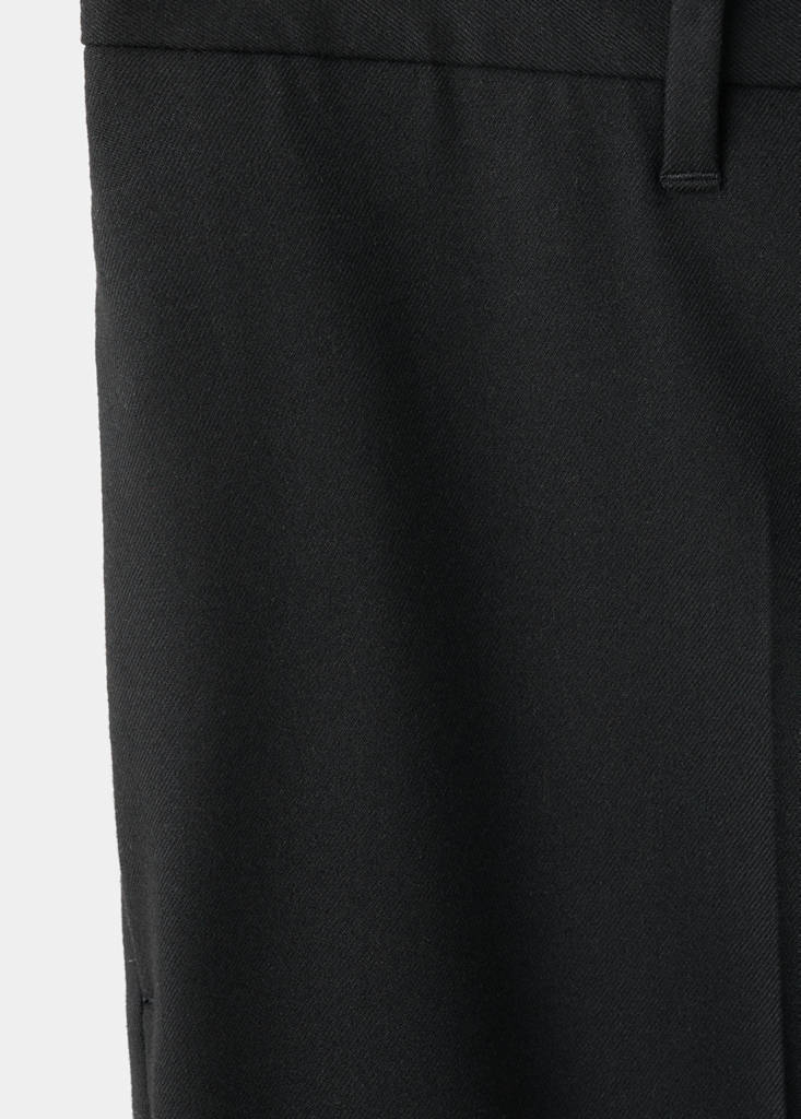 Flowy straight-fit trousers — Black