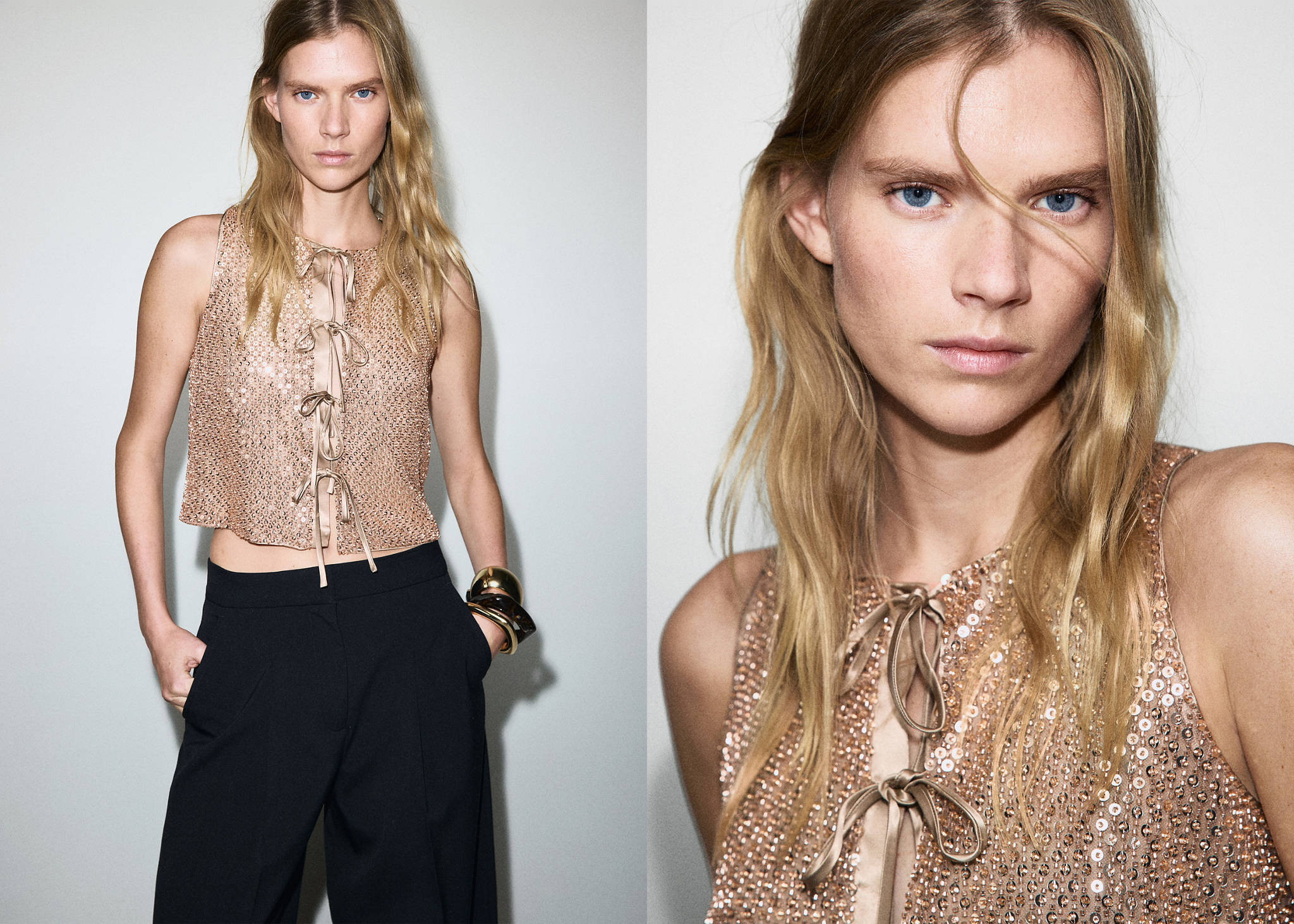Top with sequins and bow - Panoramic plane