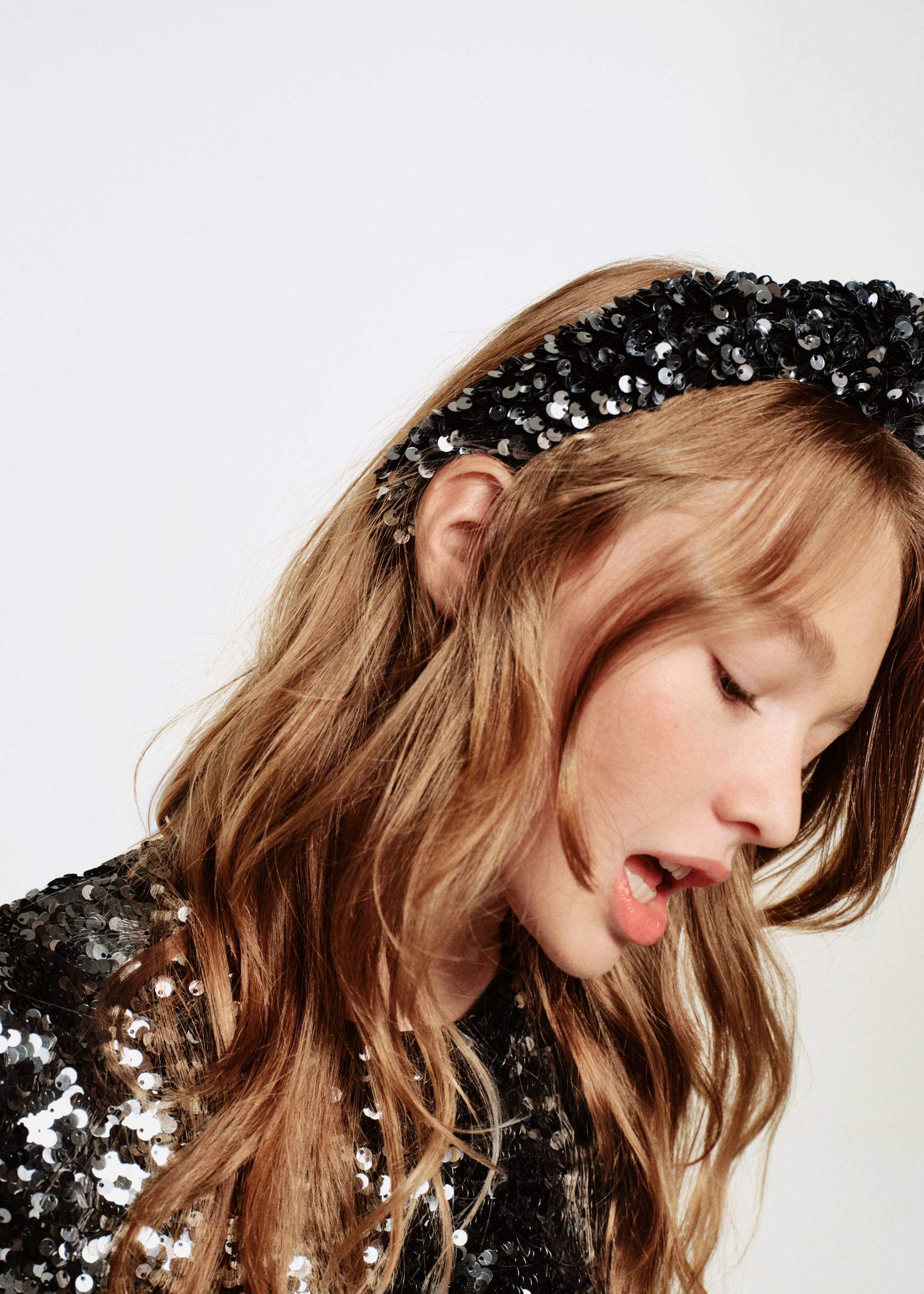 Serre-tête brillant à paillettes - Plan général