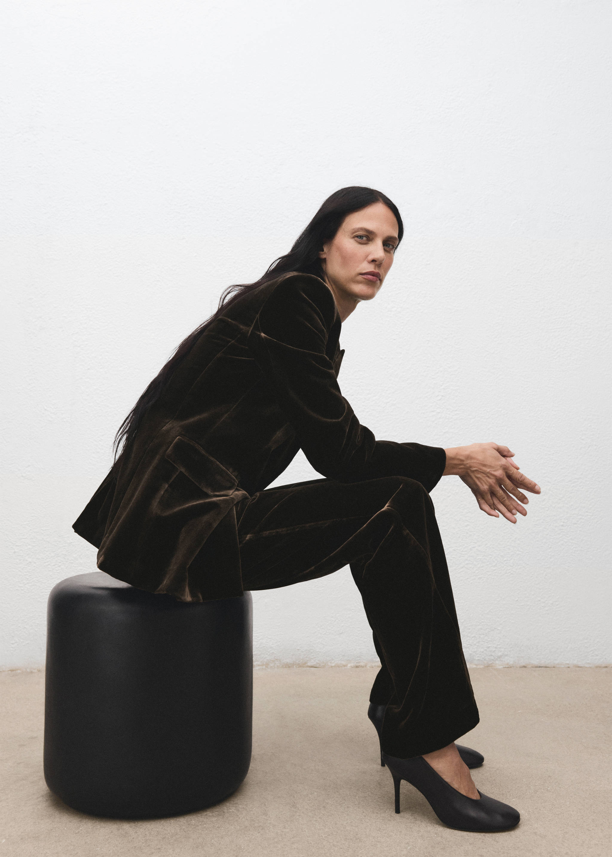 Blazer costume en velours double boutonnage - Détail de l'article 2