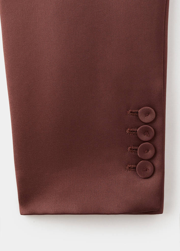 Satin suit jacket — Brown