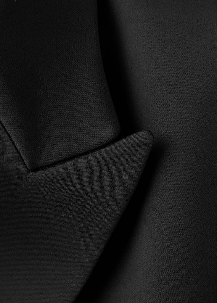 Satin suit jacket — Black