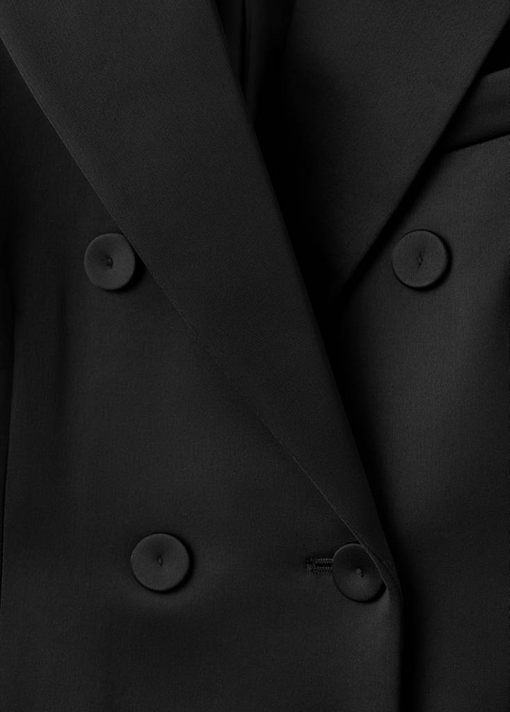 Satin suit jacket — Black