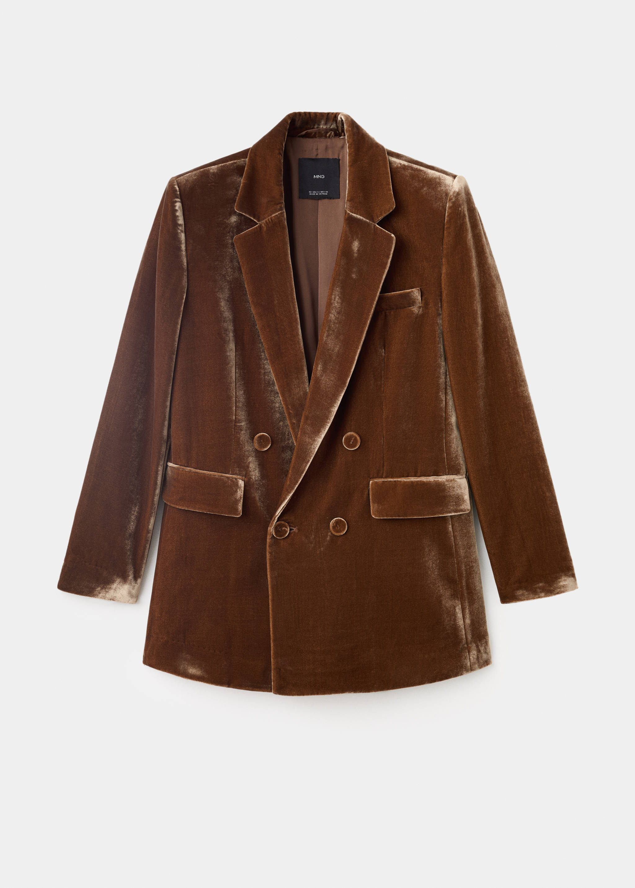 Double-breasted velvet suit jacket - Article without model