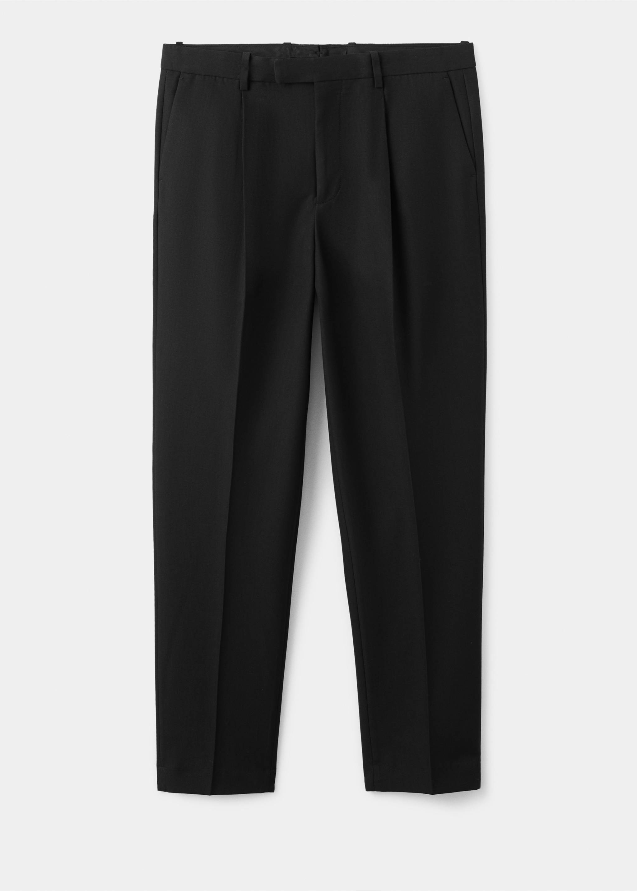 Pantalon costume regular-fit pinces - Article sans modèle, Noir. Ref: 17029606-00.