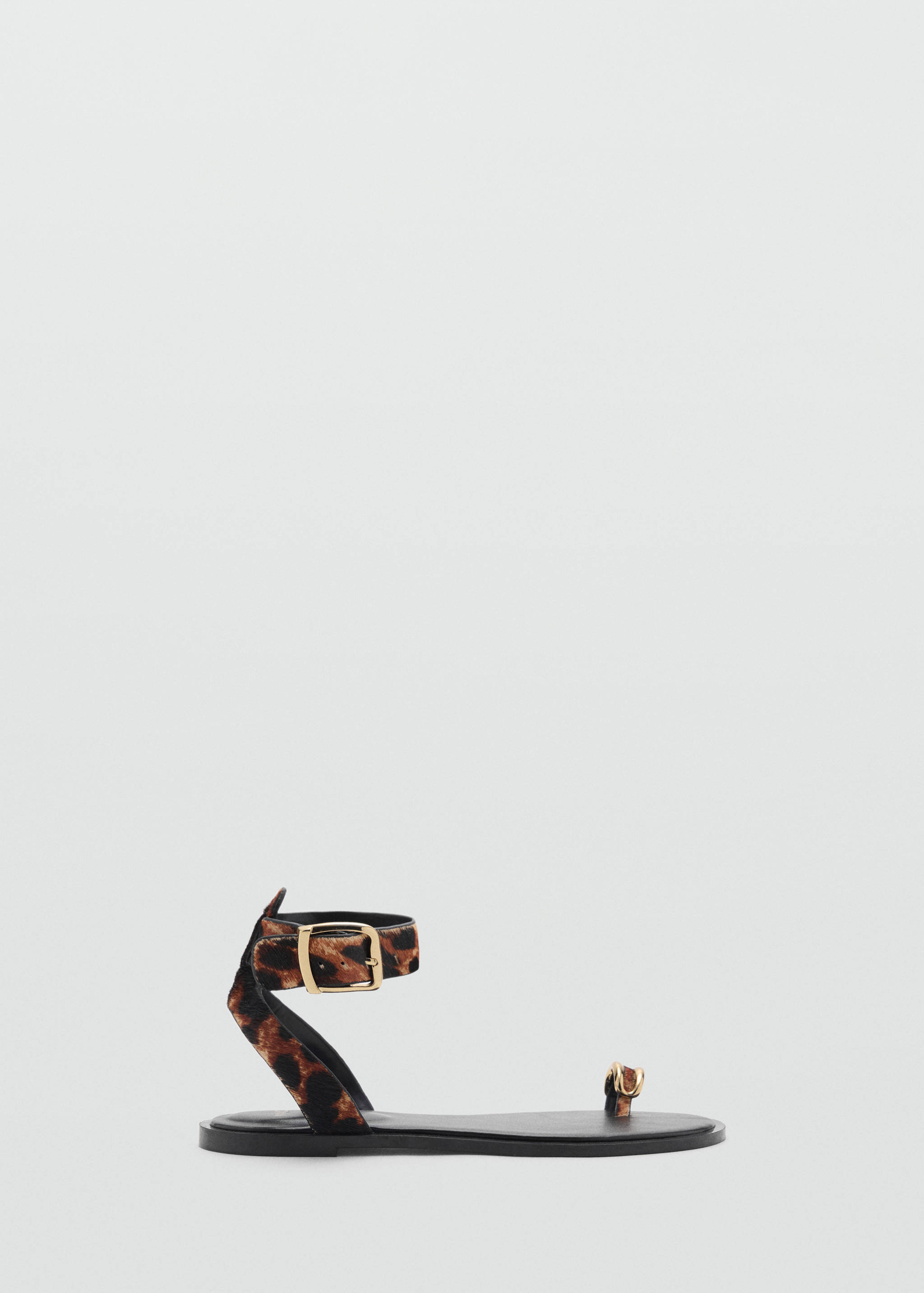 Animal-print leather sandals - Article without model
