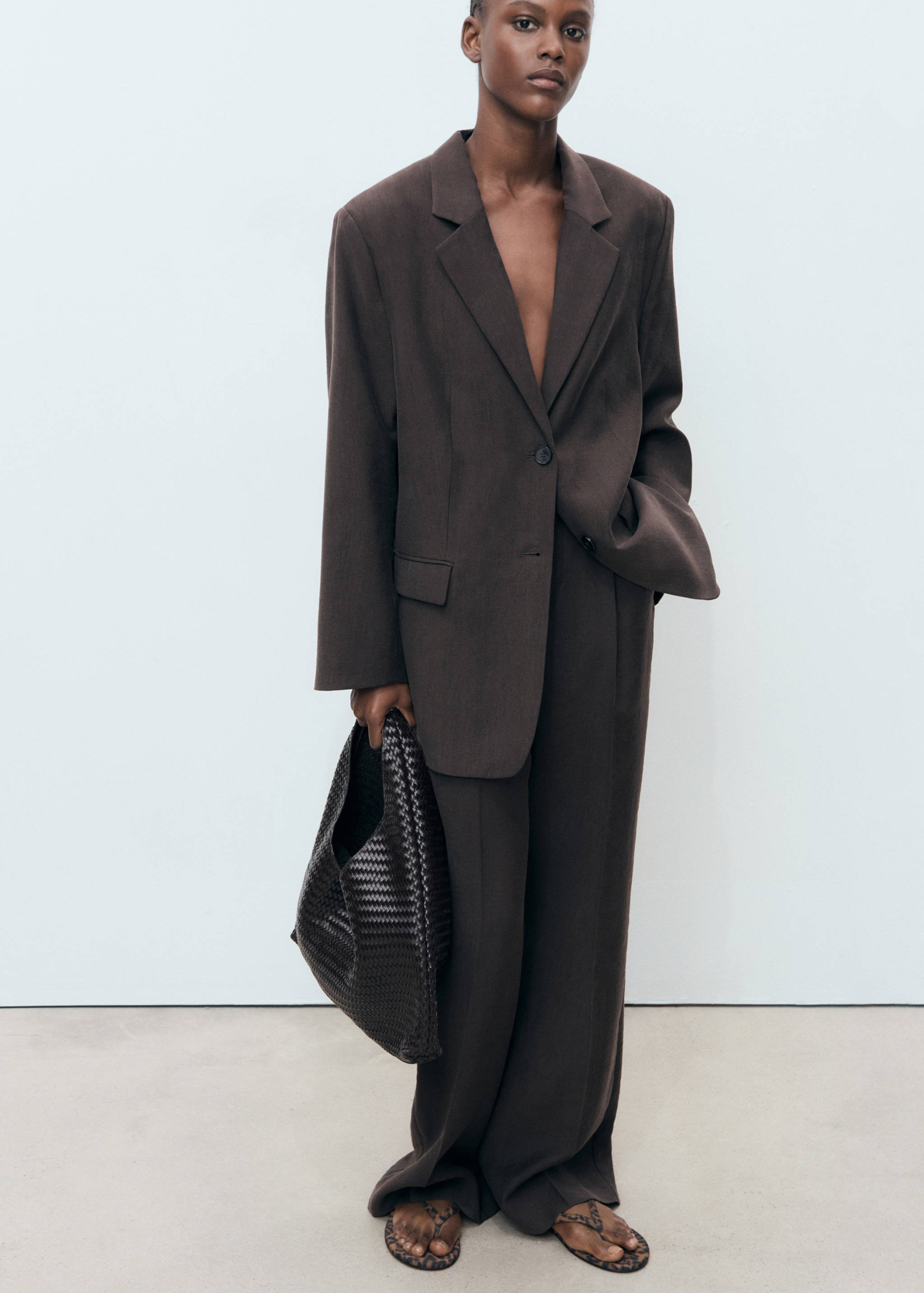 Leopard-print sandals with strap - General plane