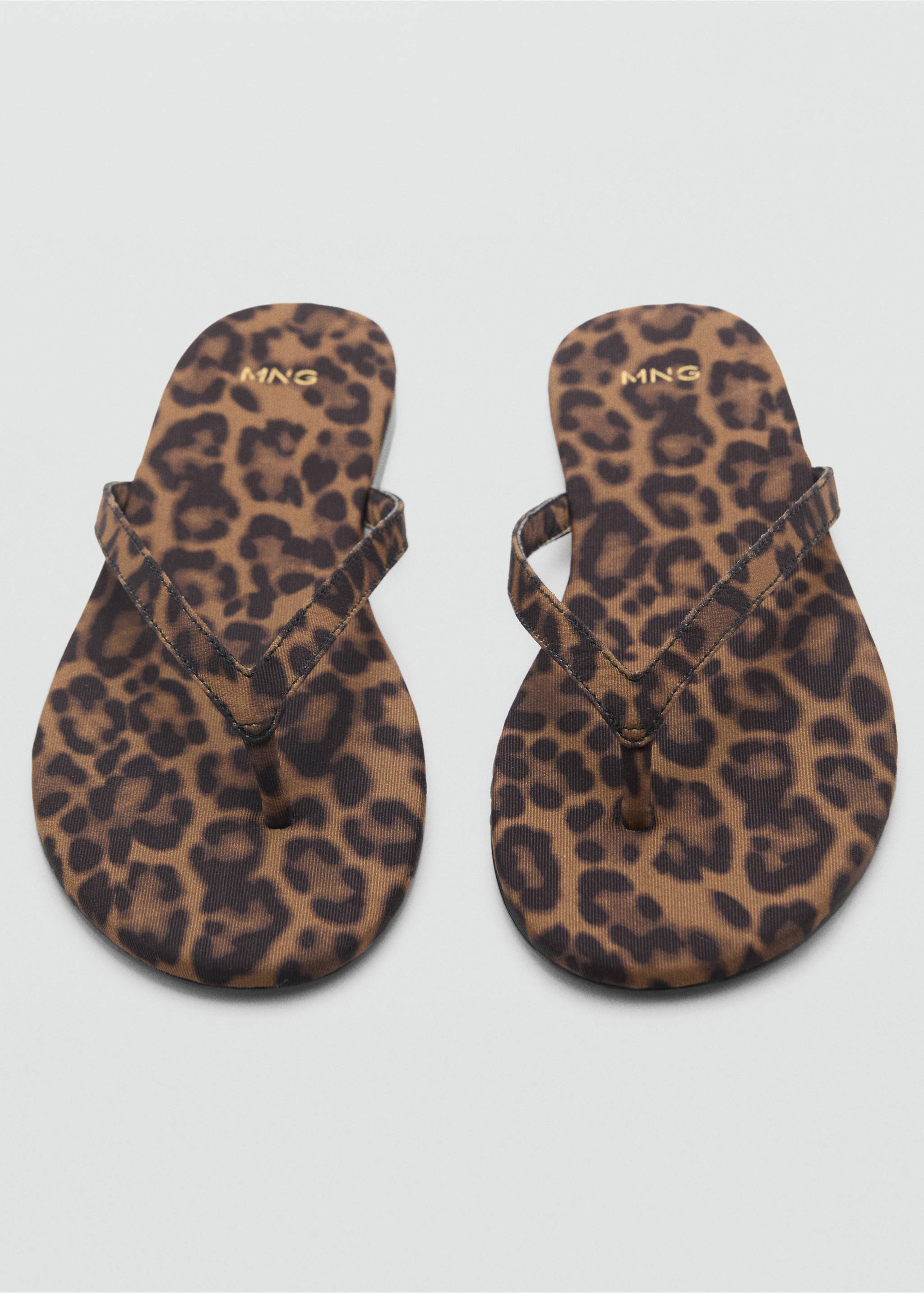 Leopard-print sandals with strap - Details of the article 2, Black. Ref: 17031124-00.