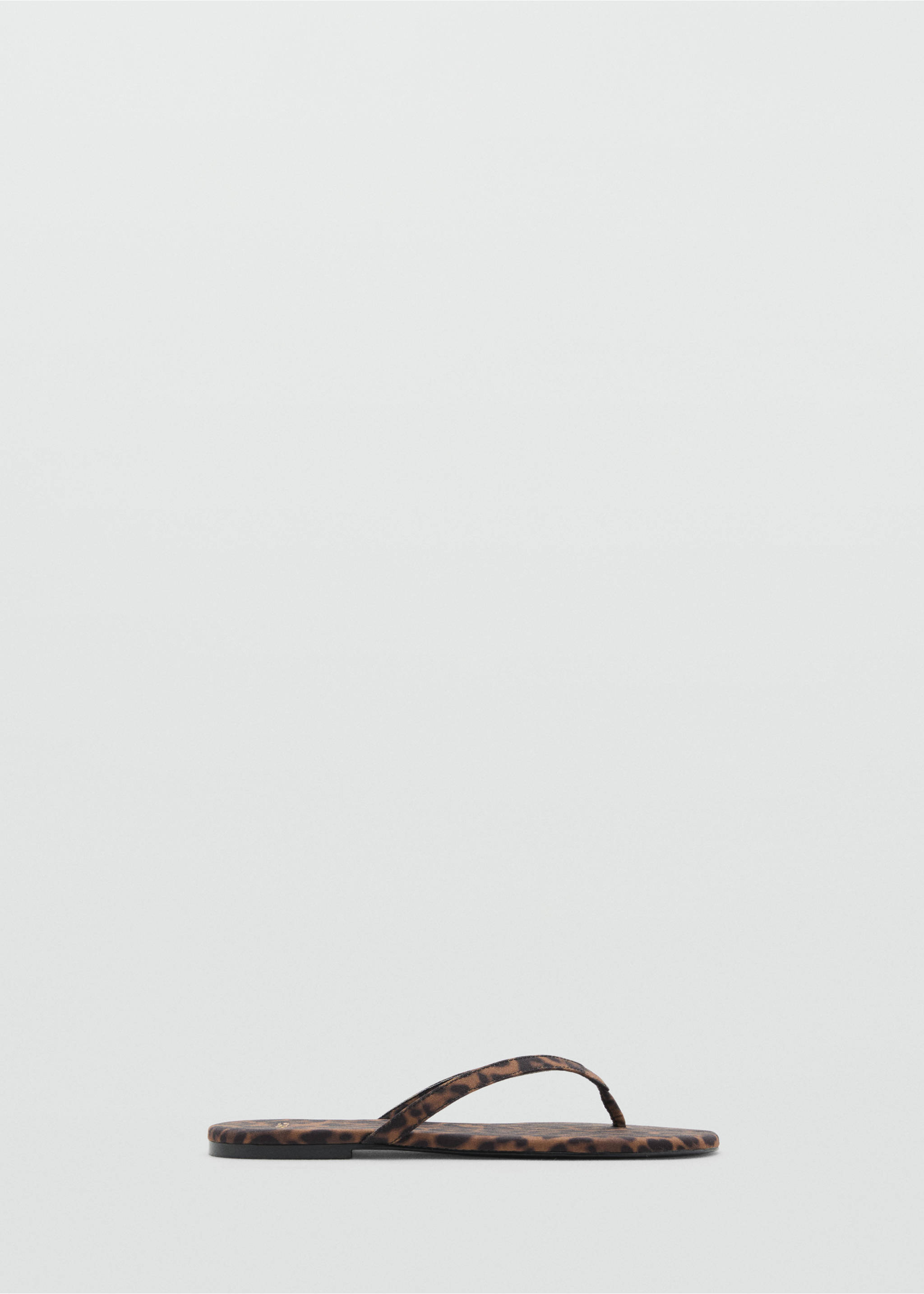 Leopard-print sandals with strap - Article without model, Black. Ref: 17031124-00.