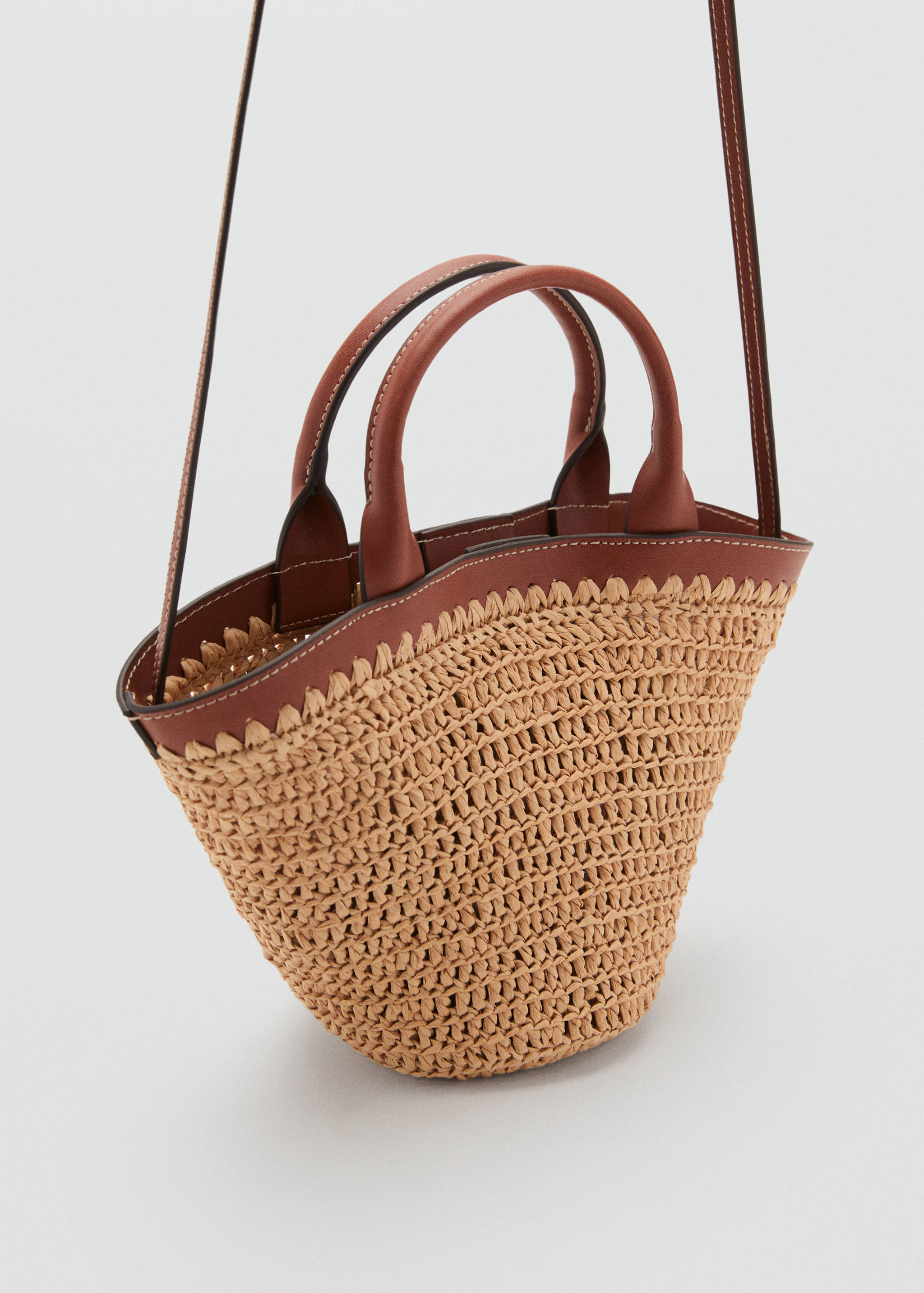 Petit sac anse double fibre naturelle - Plan moyen