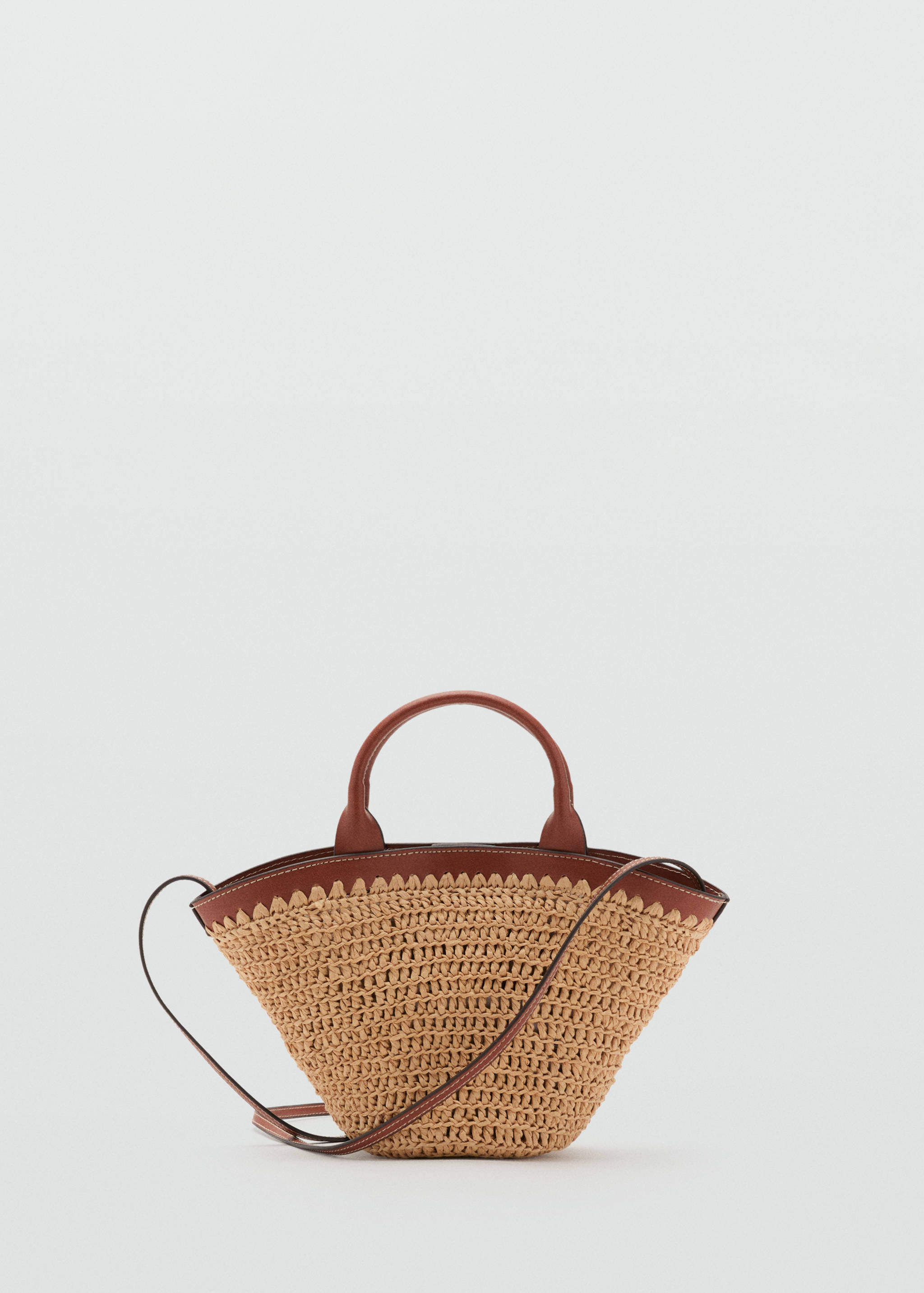Small double-handle natural fibre bag - Article without model