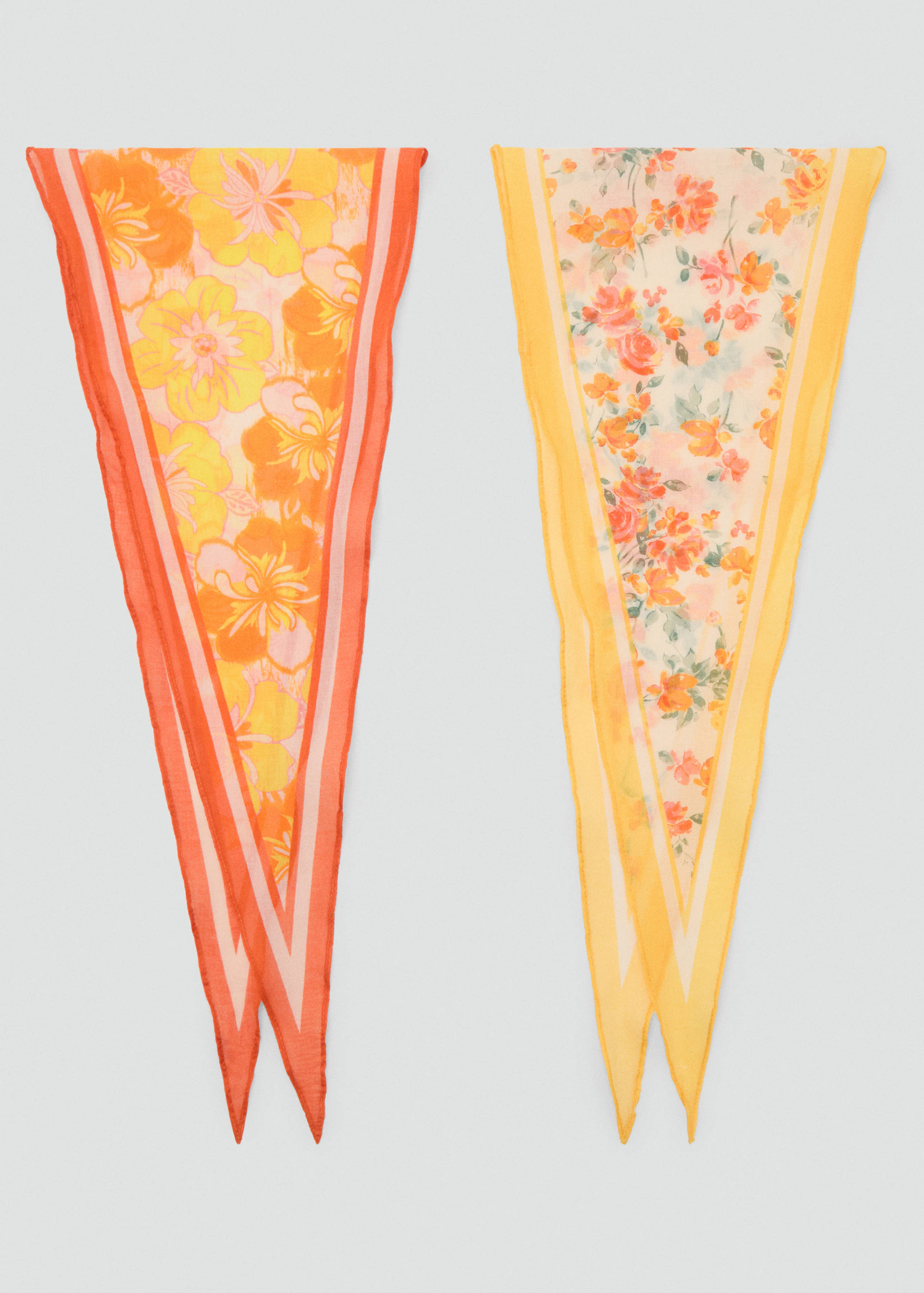 Set of 2 floral-print scarves - Article without model