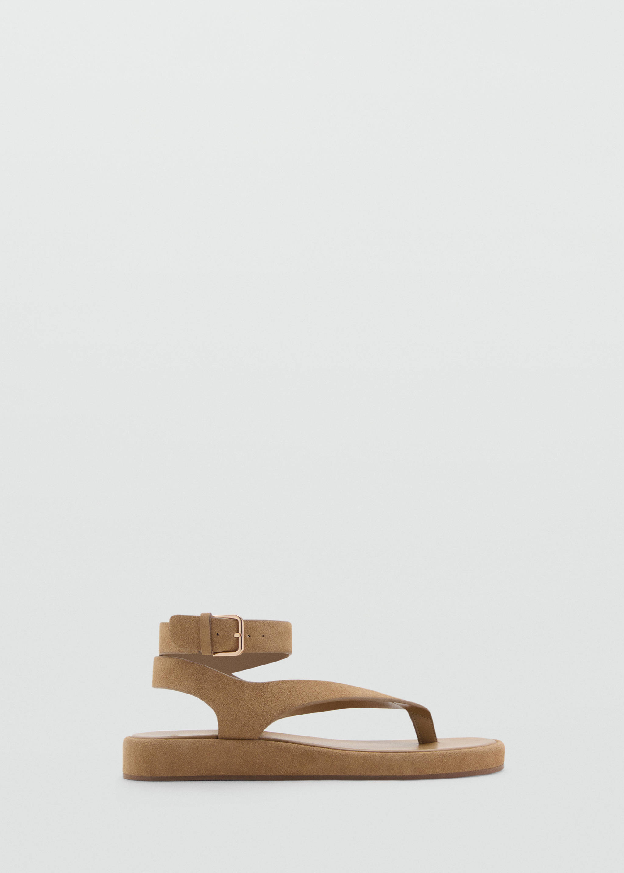 Split leather sandals with buckle - Article without model