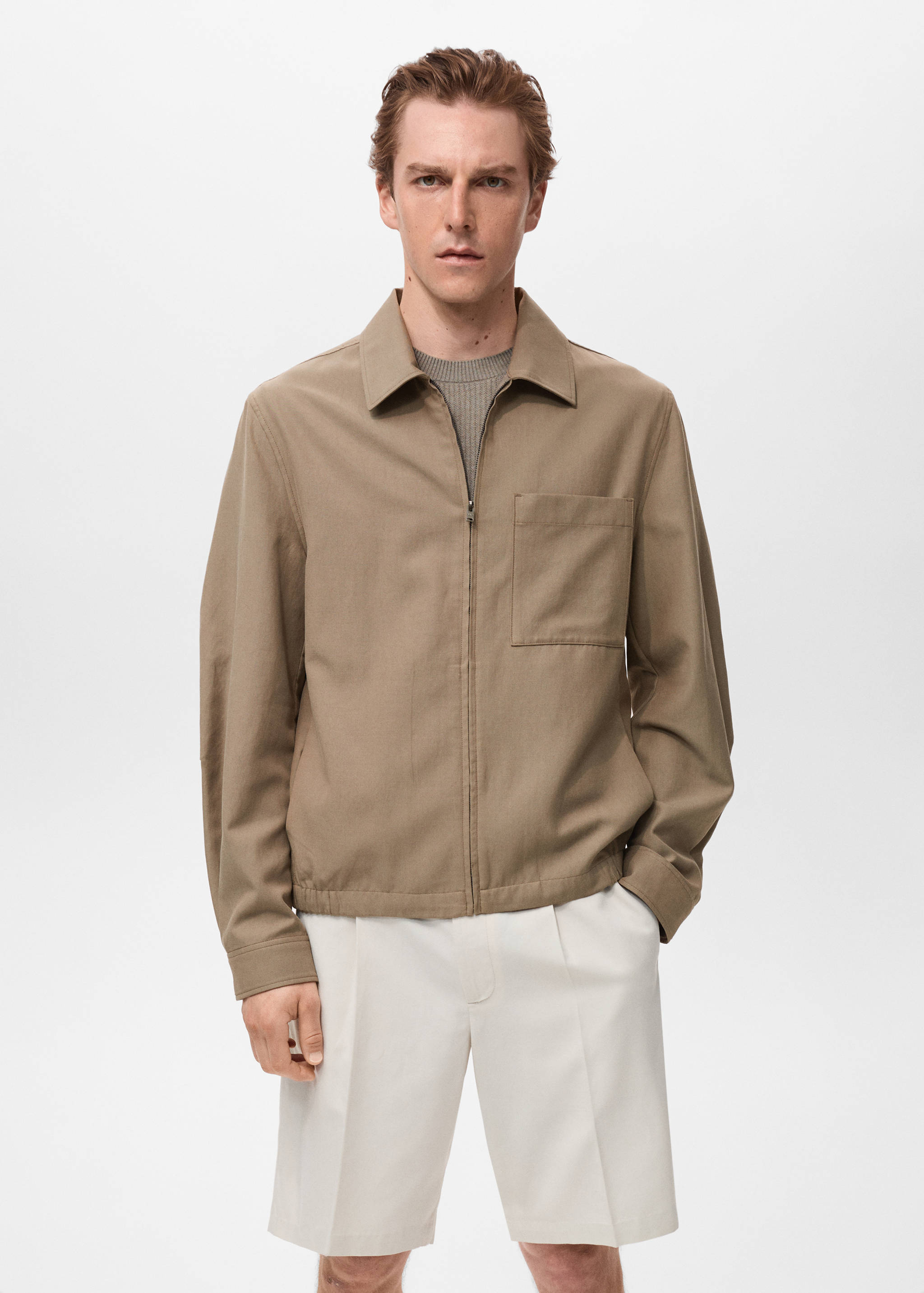Lyocell jacket with pockets - Medium plane