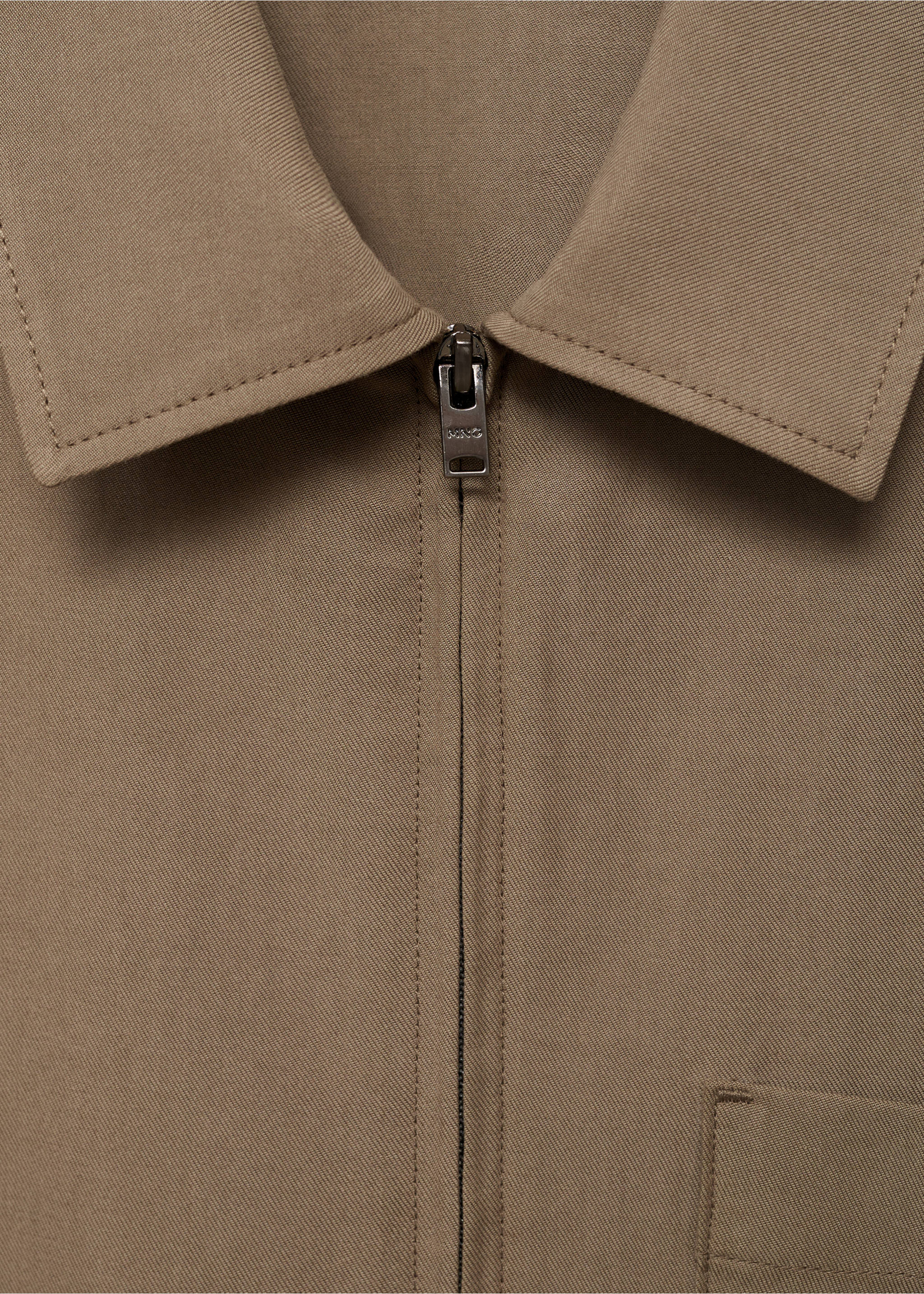 Chaqueta lyocell bolsillo - Detalle del artículo 8, Marrón. Ref: 17031135-00.