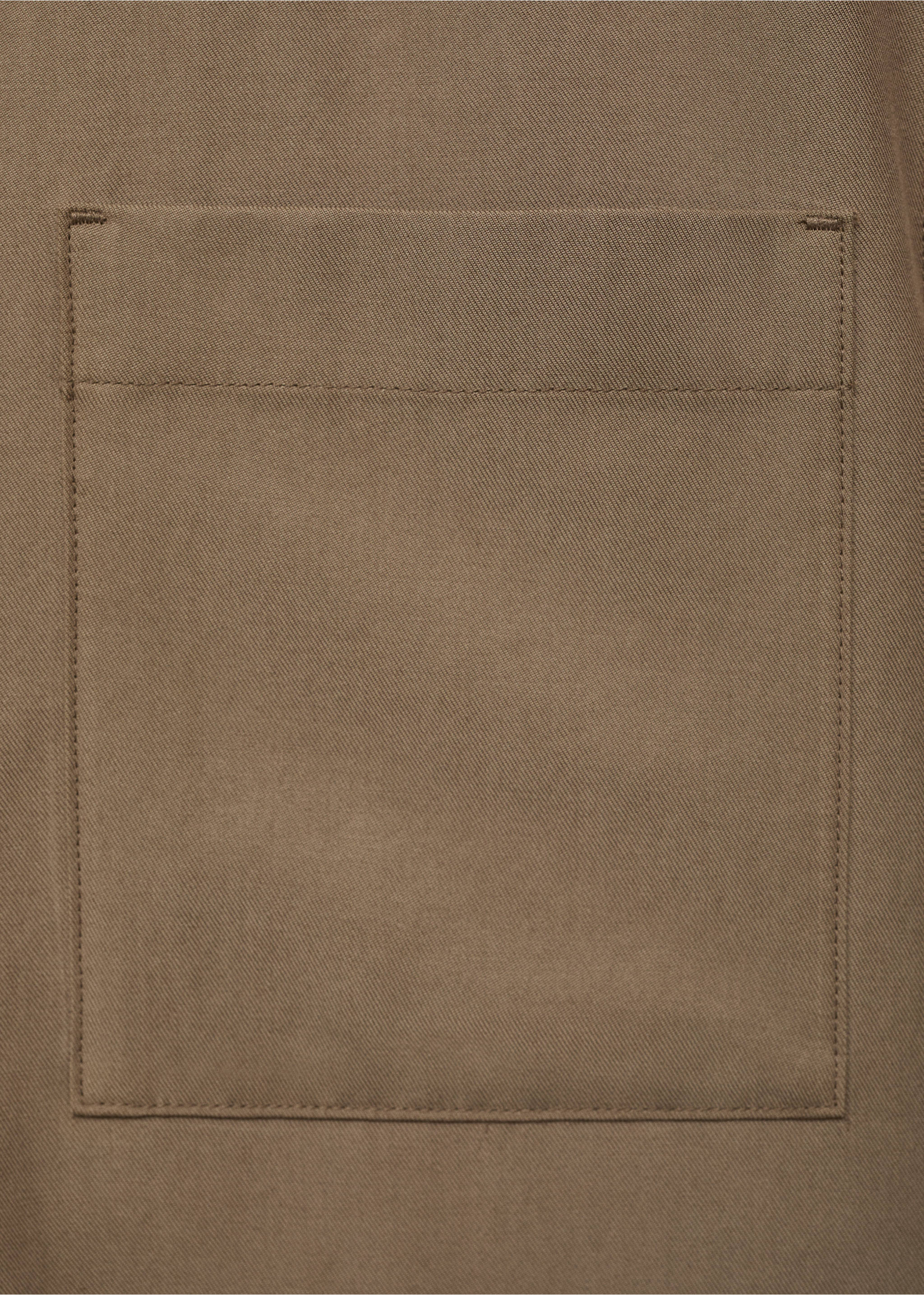 Chaqueta lyocell bolsillo - Detalle del artículo 0, Marrón. Ref: 17031135-00.