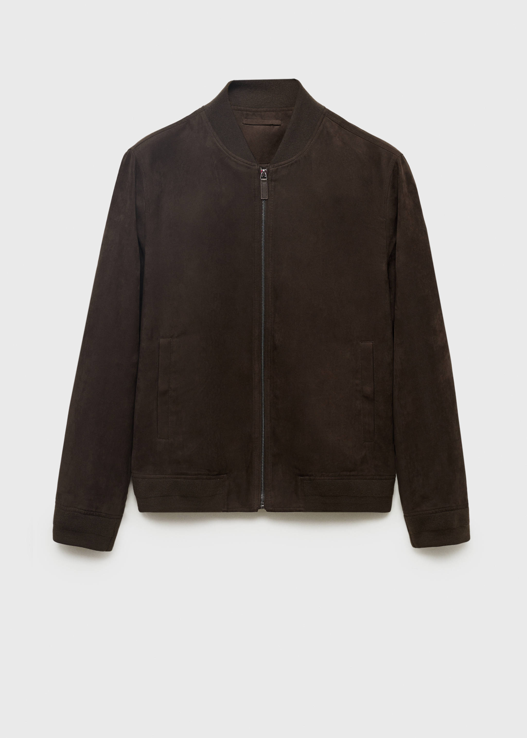Suede-effect bomber jacket - Article without model
