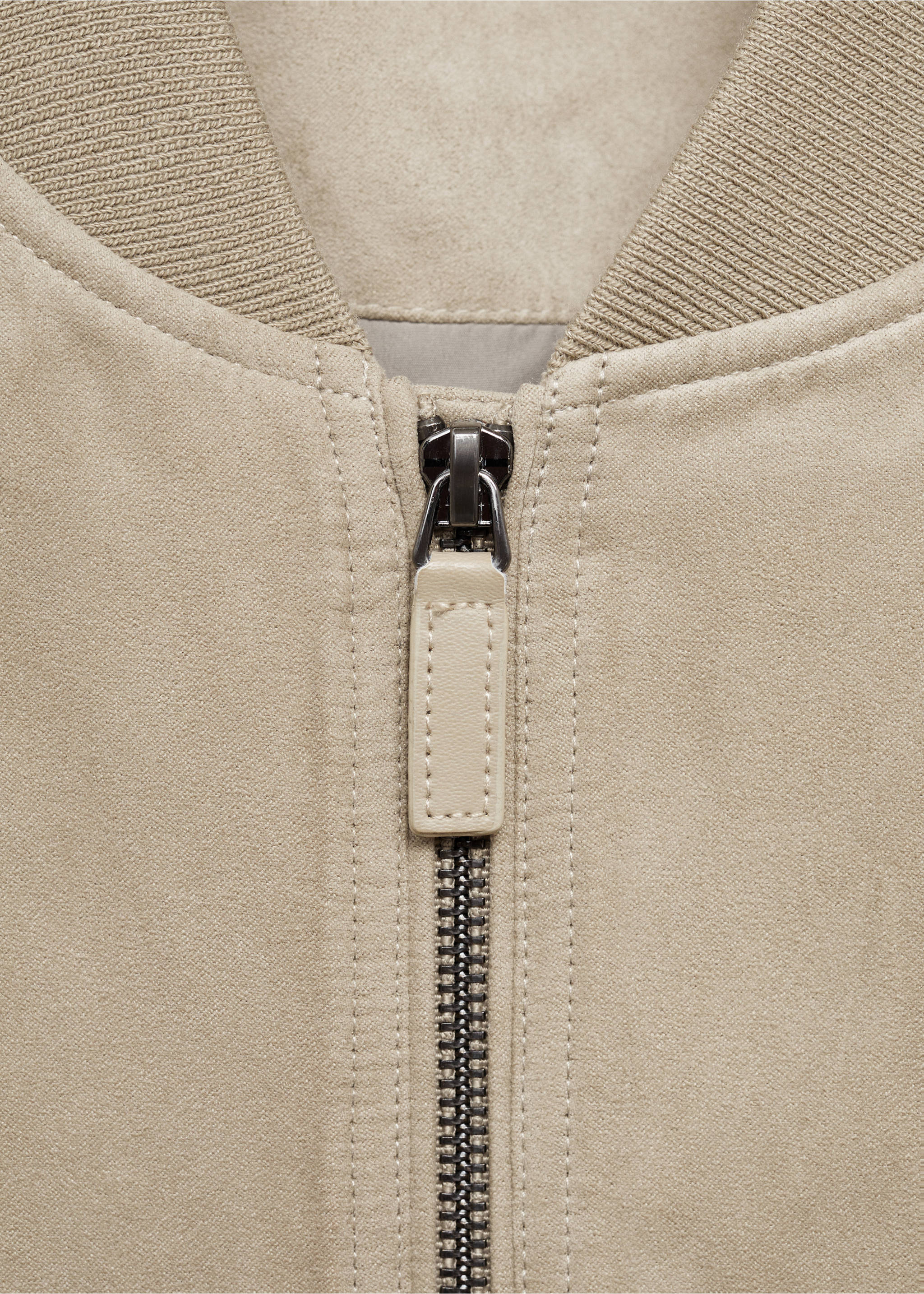 Куртка бомбер из искусственной замши - Деталь изделия 8, Серый. Ref: 17031136-00.