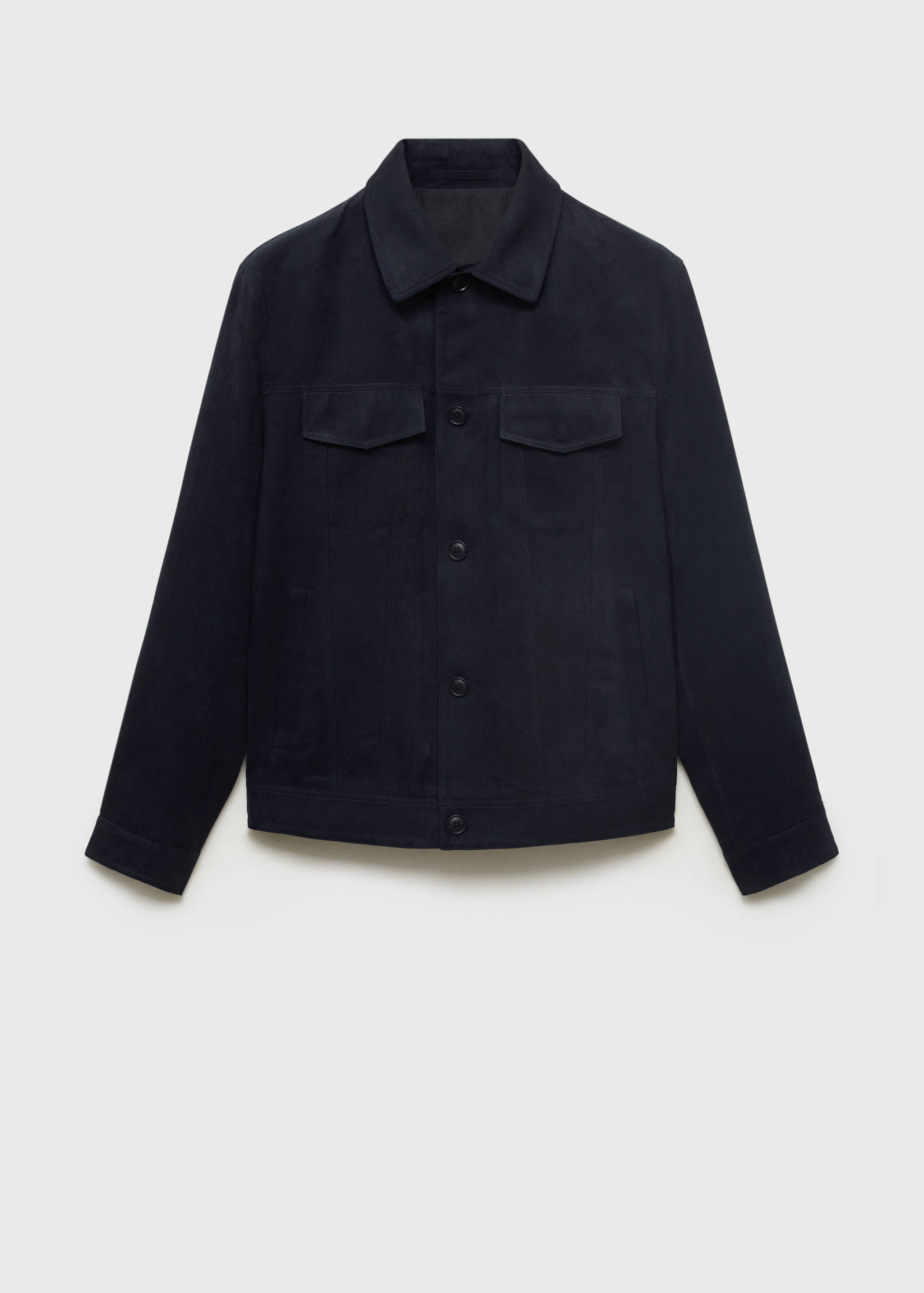 Faux suede leather overshirt - Article without model
