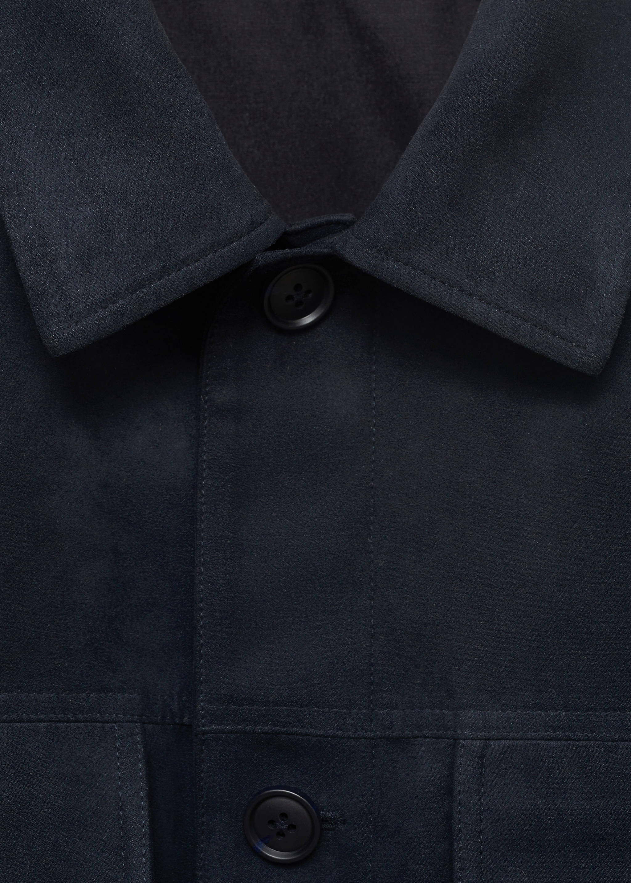 Faux suede leather overshirt - Details of the article 8