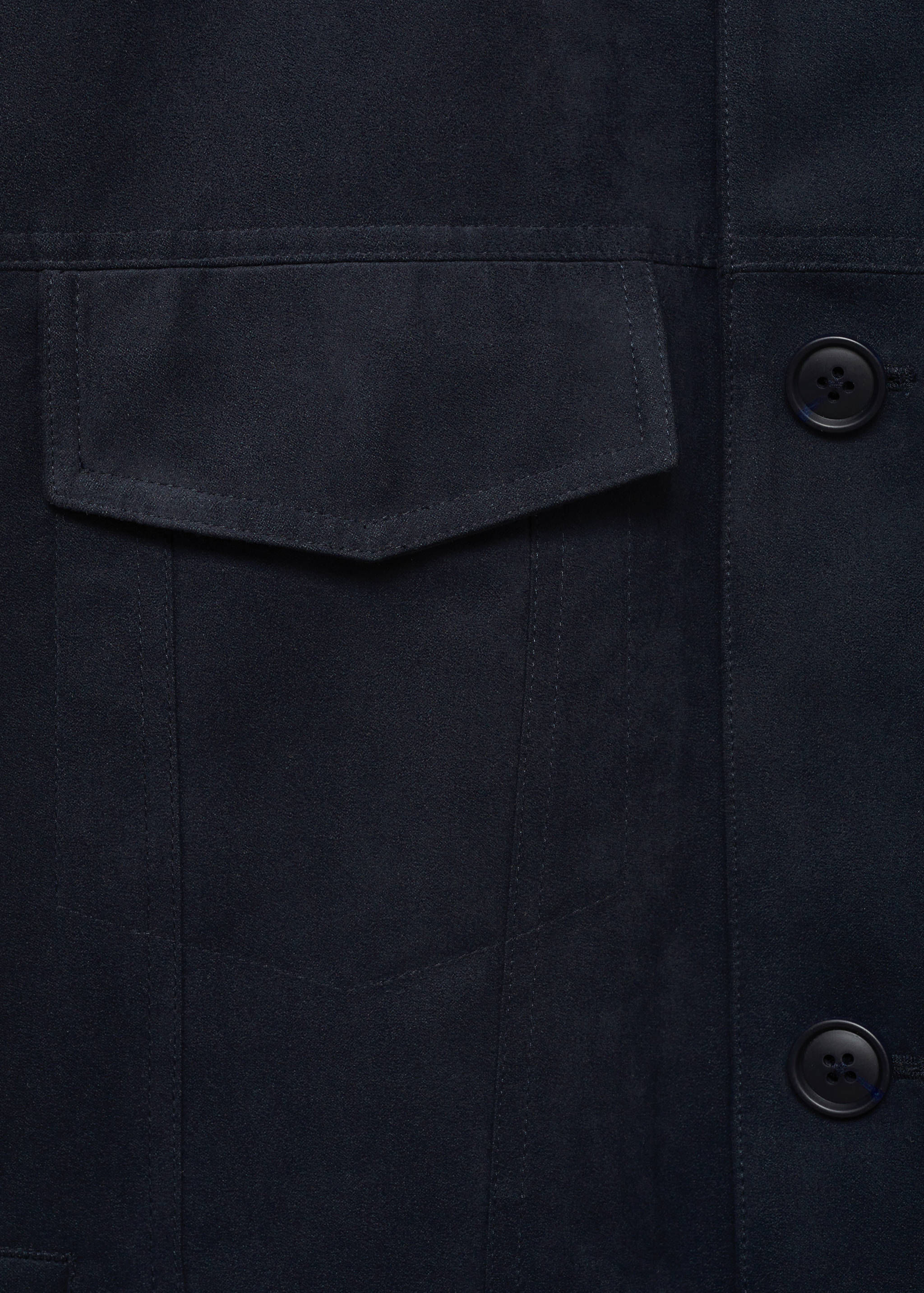 Faux suede leather overshirt - Details of the article 0