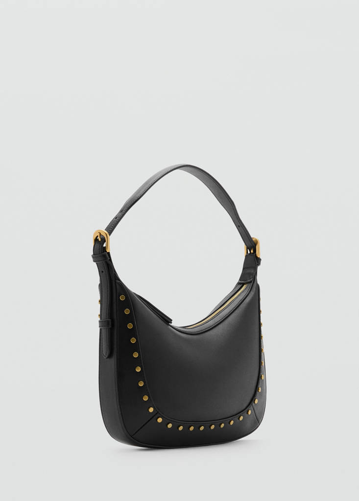 Small studded shoulder bag — Black