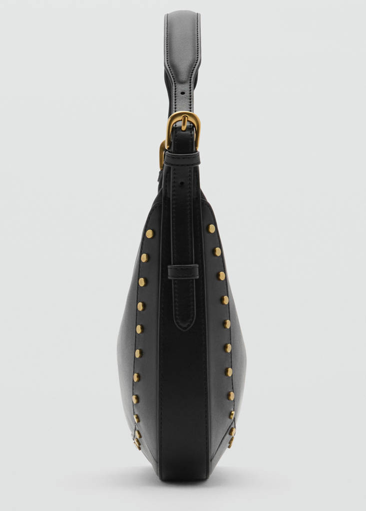 Small studded shoulder bag — Black