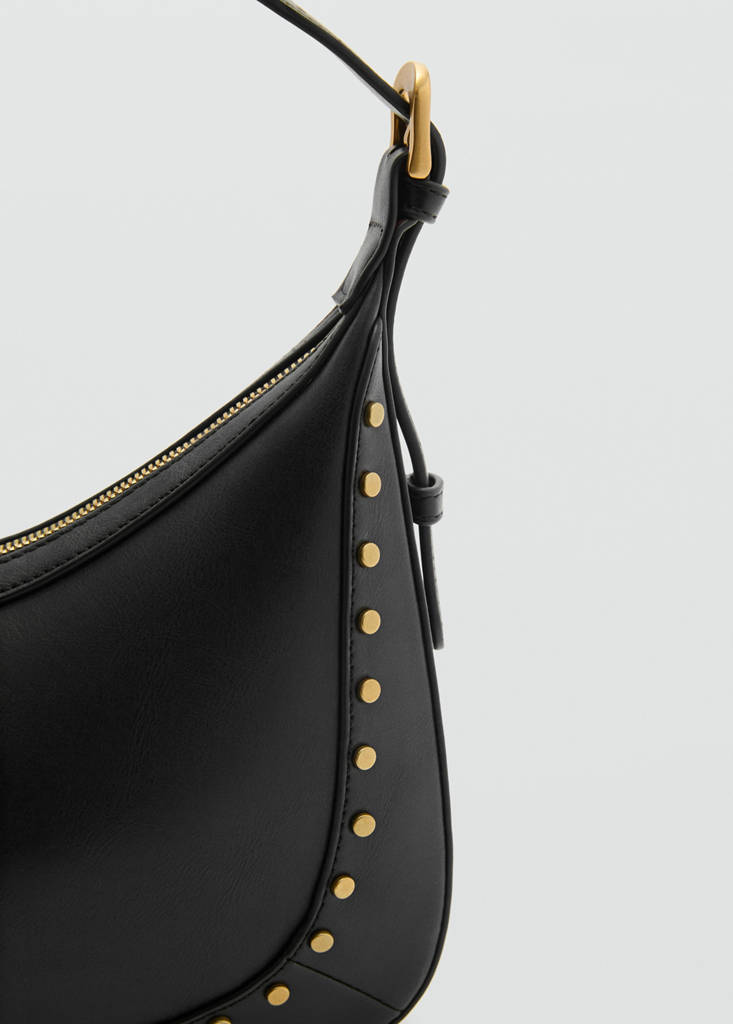 Small studded shoulder bag — Black