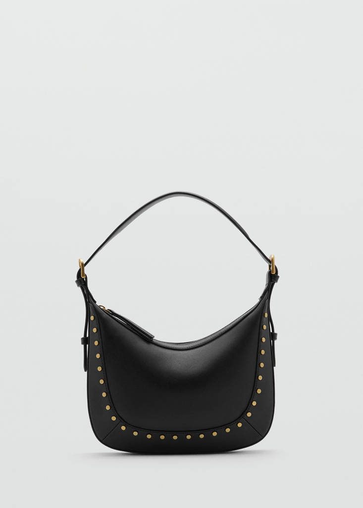 Small studded shoulder bag — Black