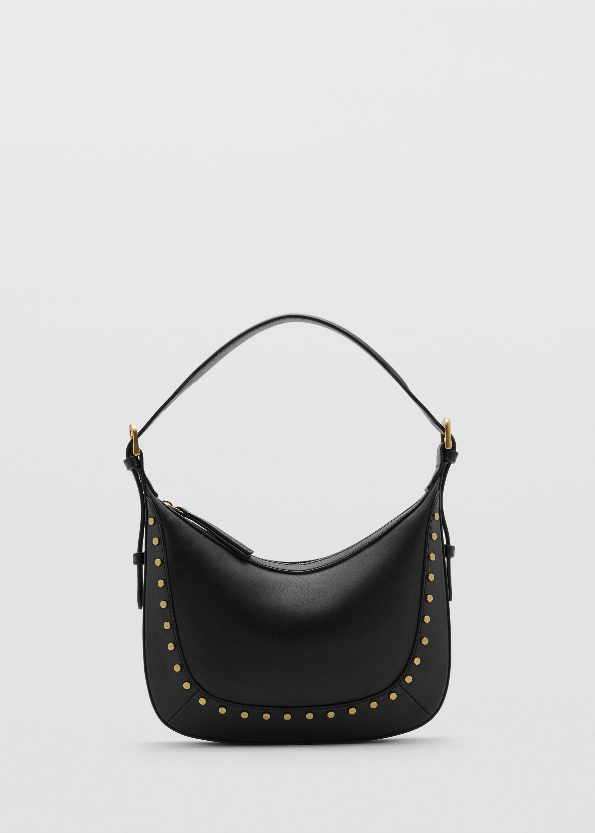 Petit sac porté épaule à clous - Article sans modèle, Noir. Ref: 17031139-00.