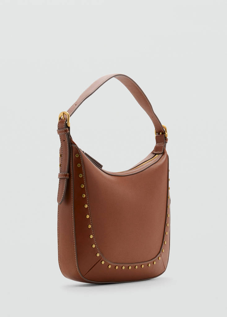 Studded shoulder bag — Leather