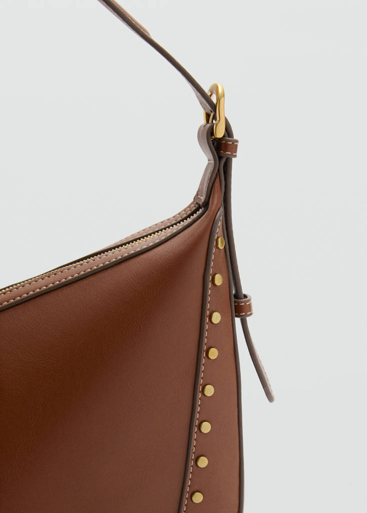 Studded shoulder bag — Leather