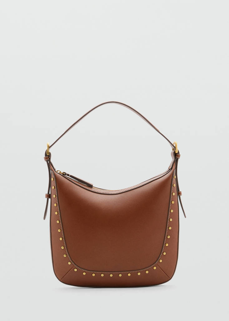 Studded shoulder bag — Leather