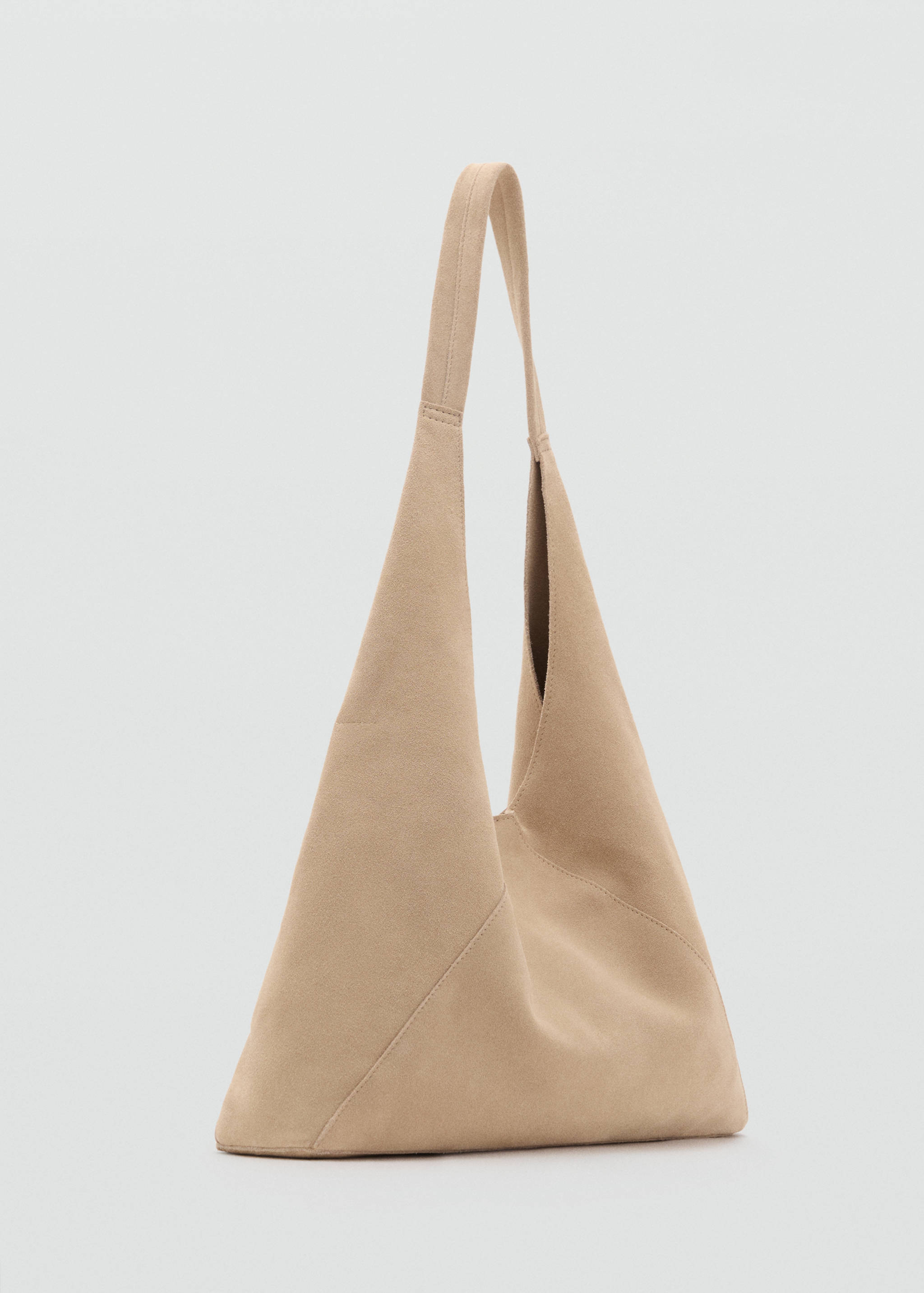 Suede shoulder bag - Medium plane