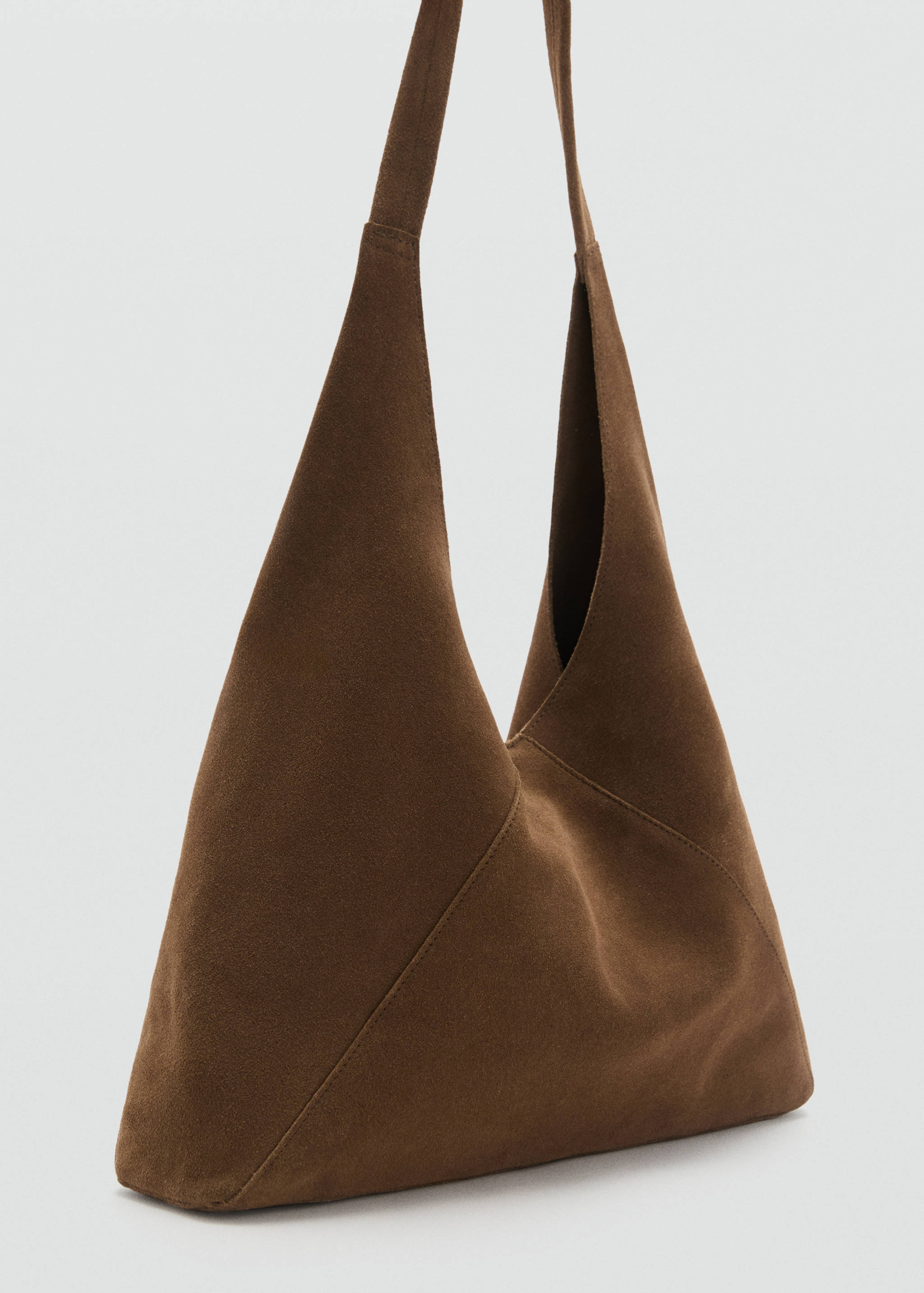 Suede shoulder bag - Medium plane