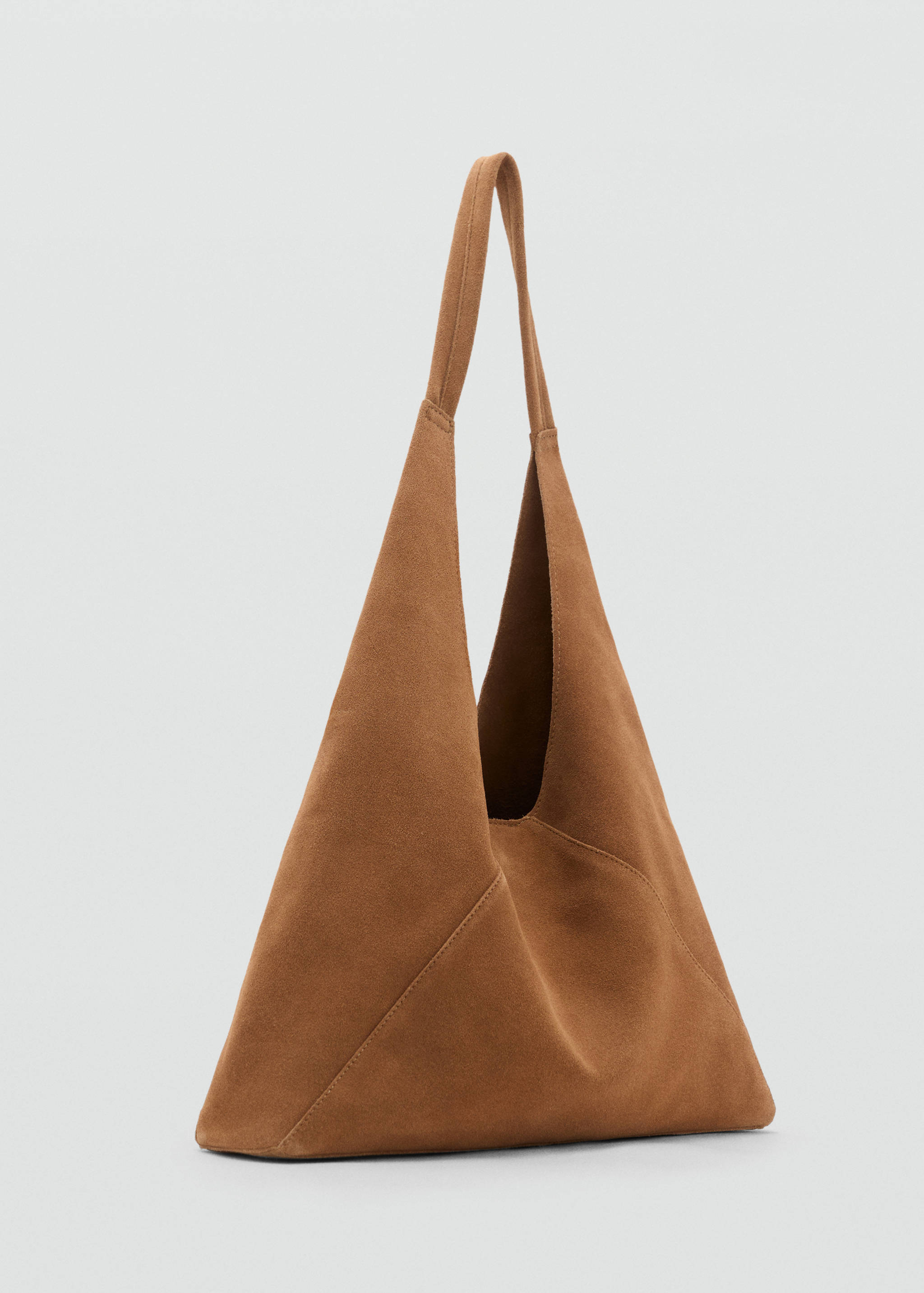 Suede shoulder bag - Medium plane