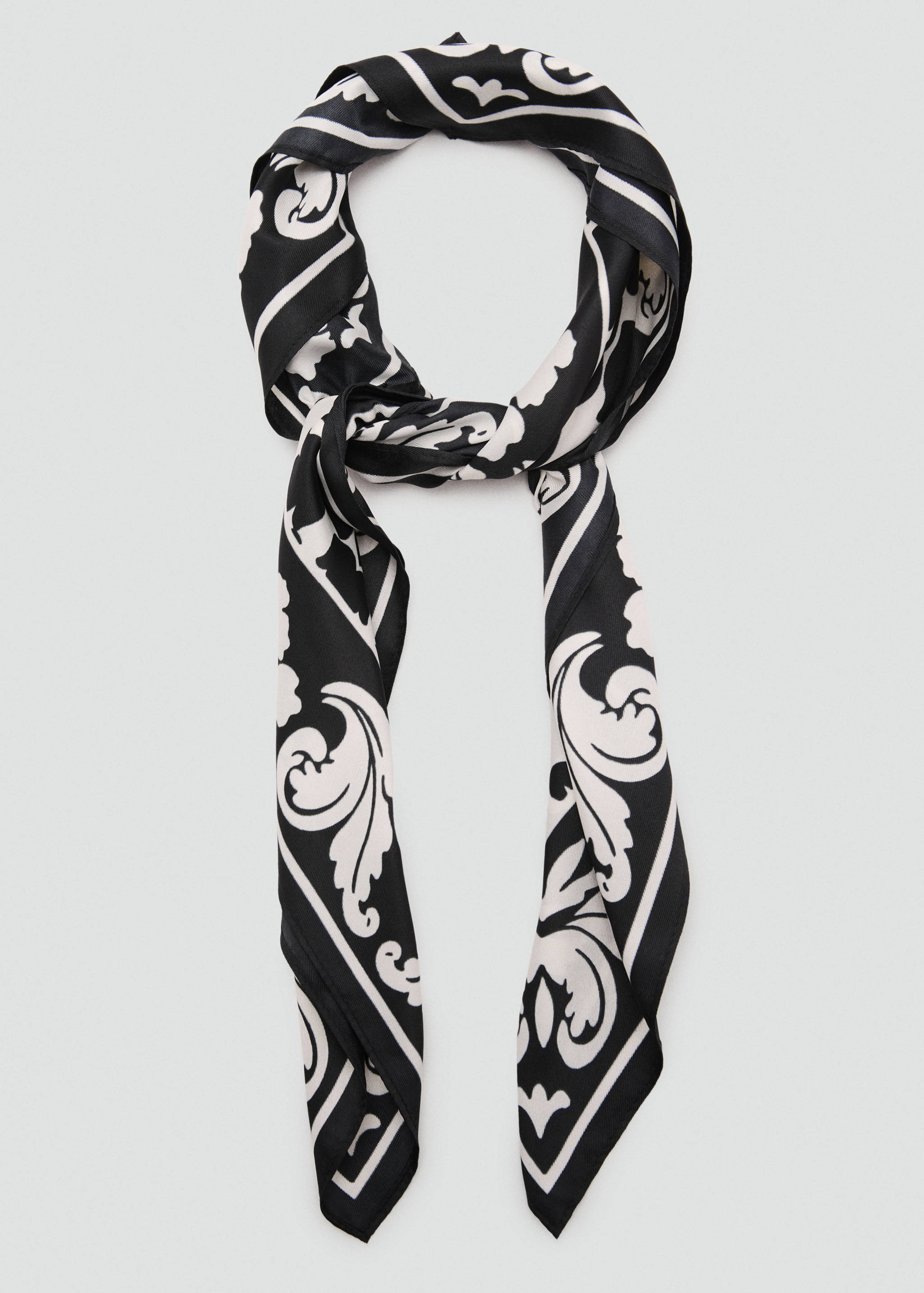 Bicolour printed scarf - Details of the article 1