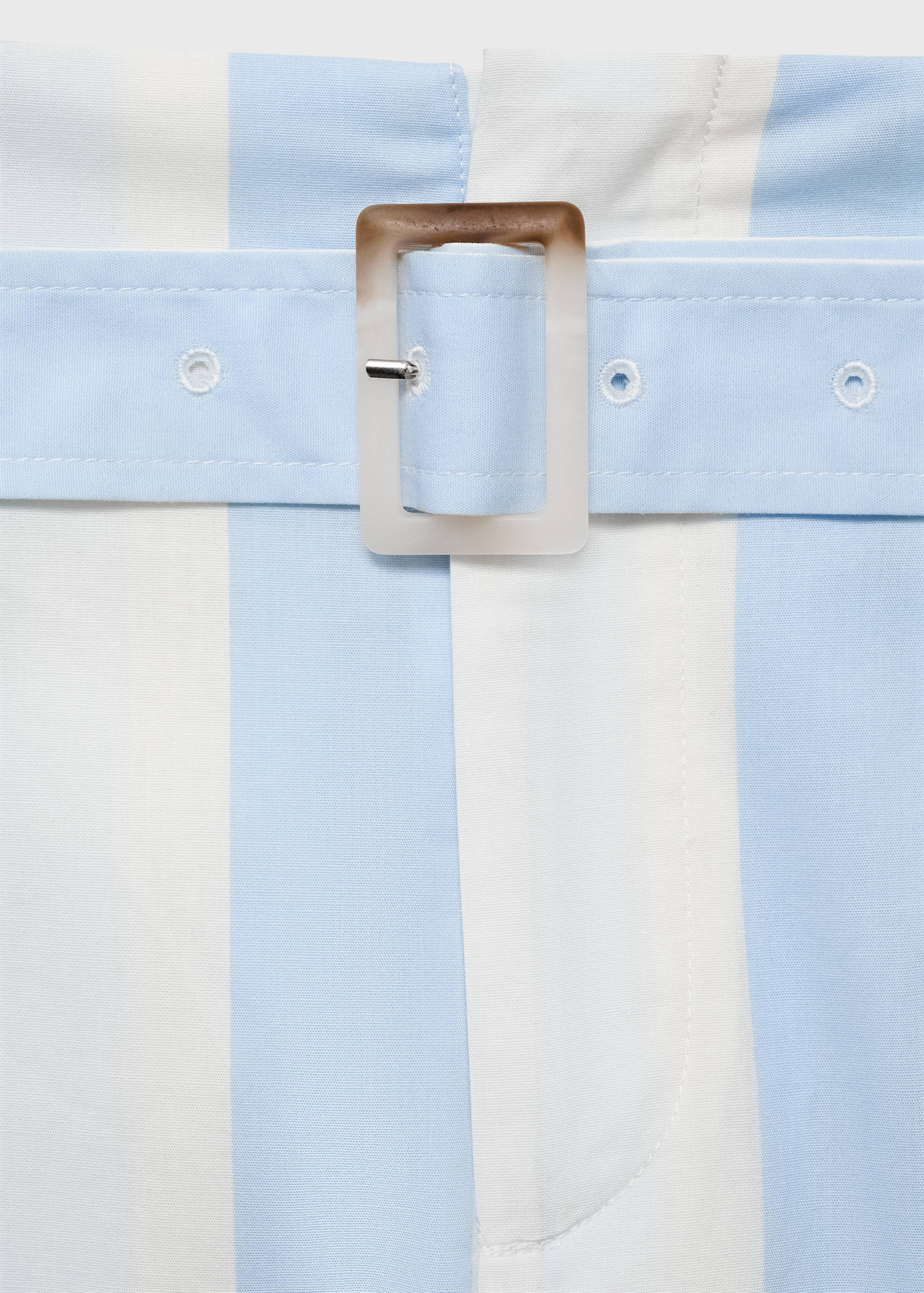 Striped culotte trousers with belt - Details of the article 7