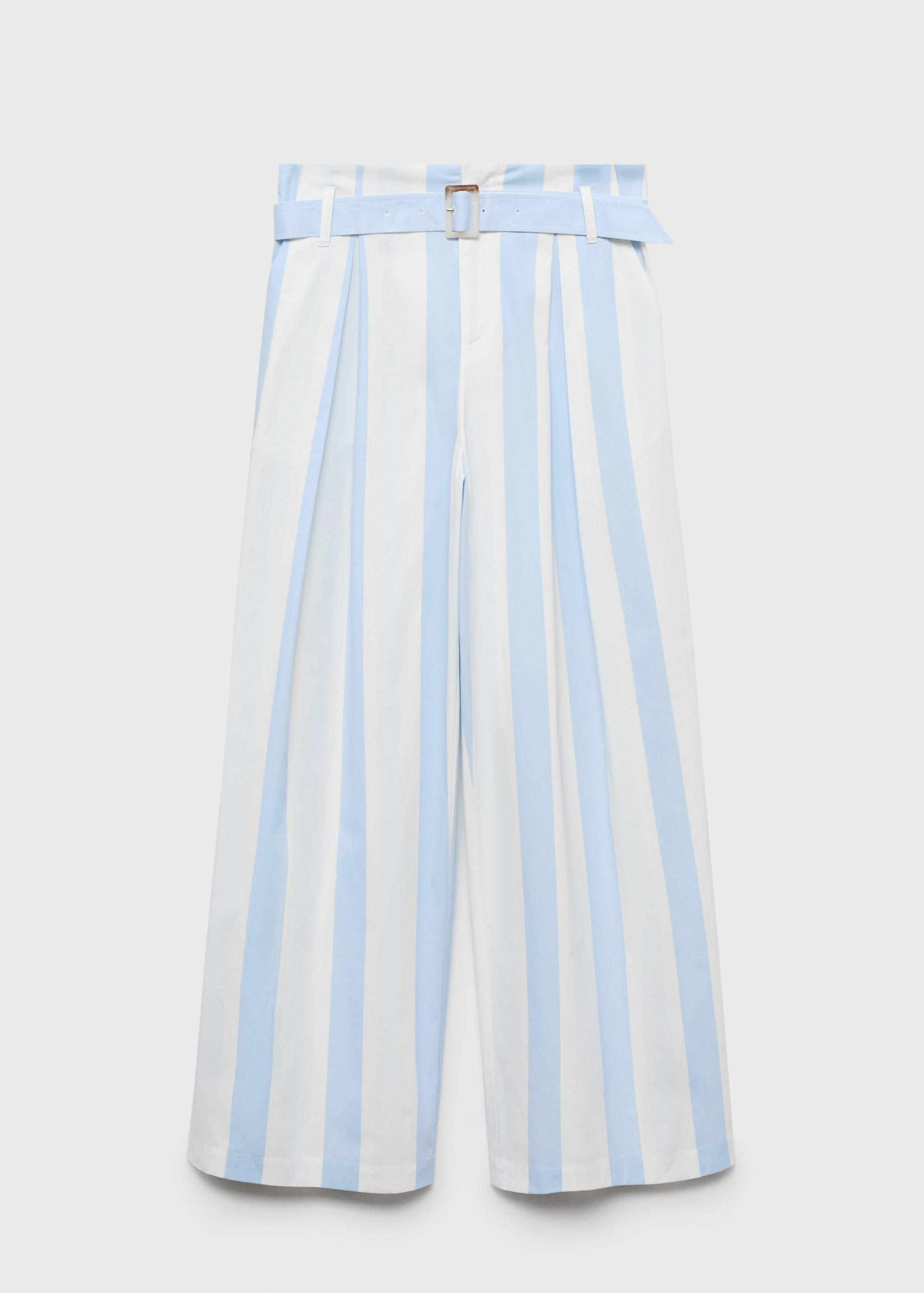 Striped culotte trousers with belt - Article without model