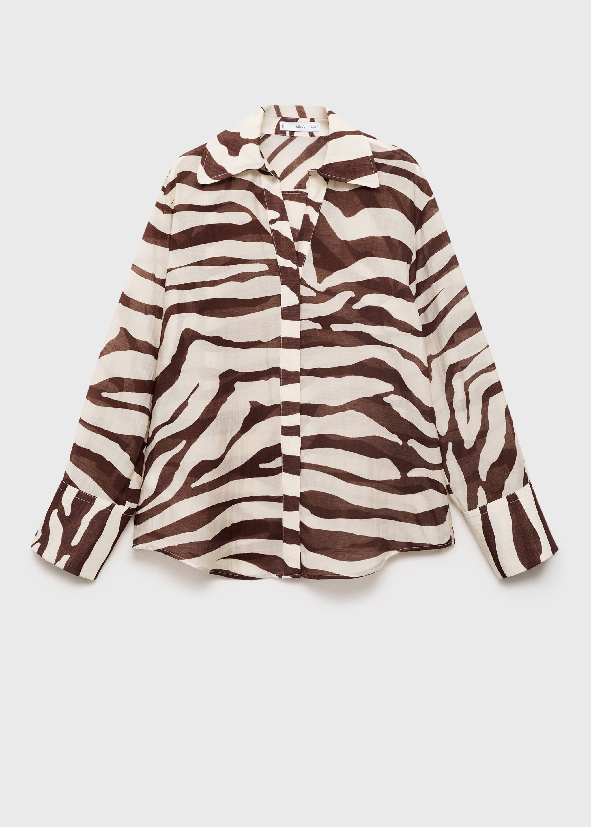 Flowy zebra printed shirt - Article without model