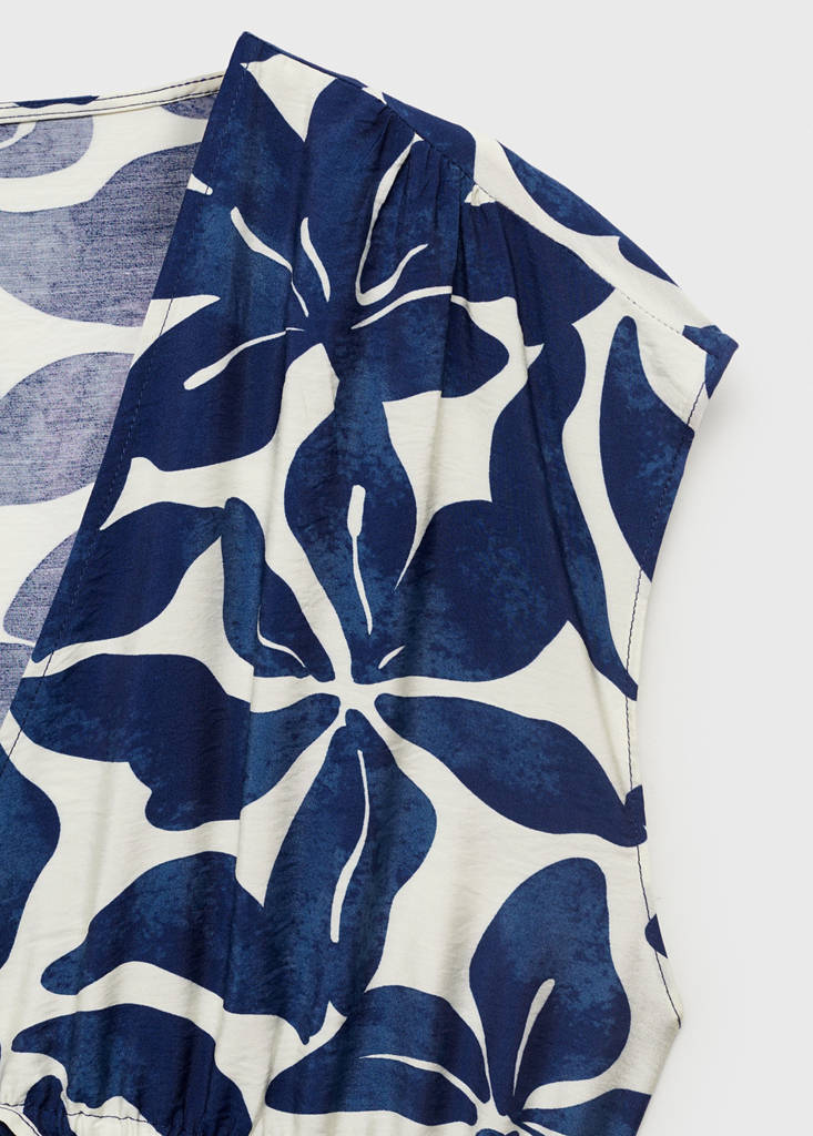 Long printed dress — Blue