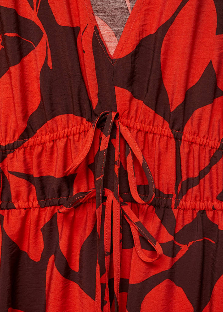 Long printed dress — Red