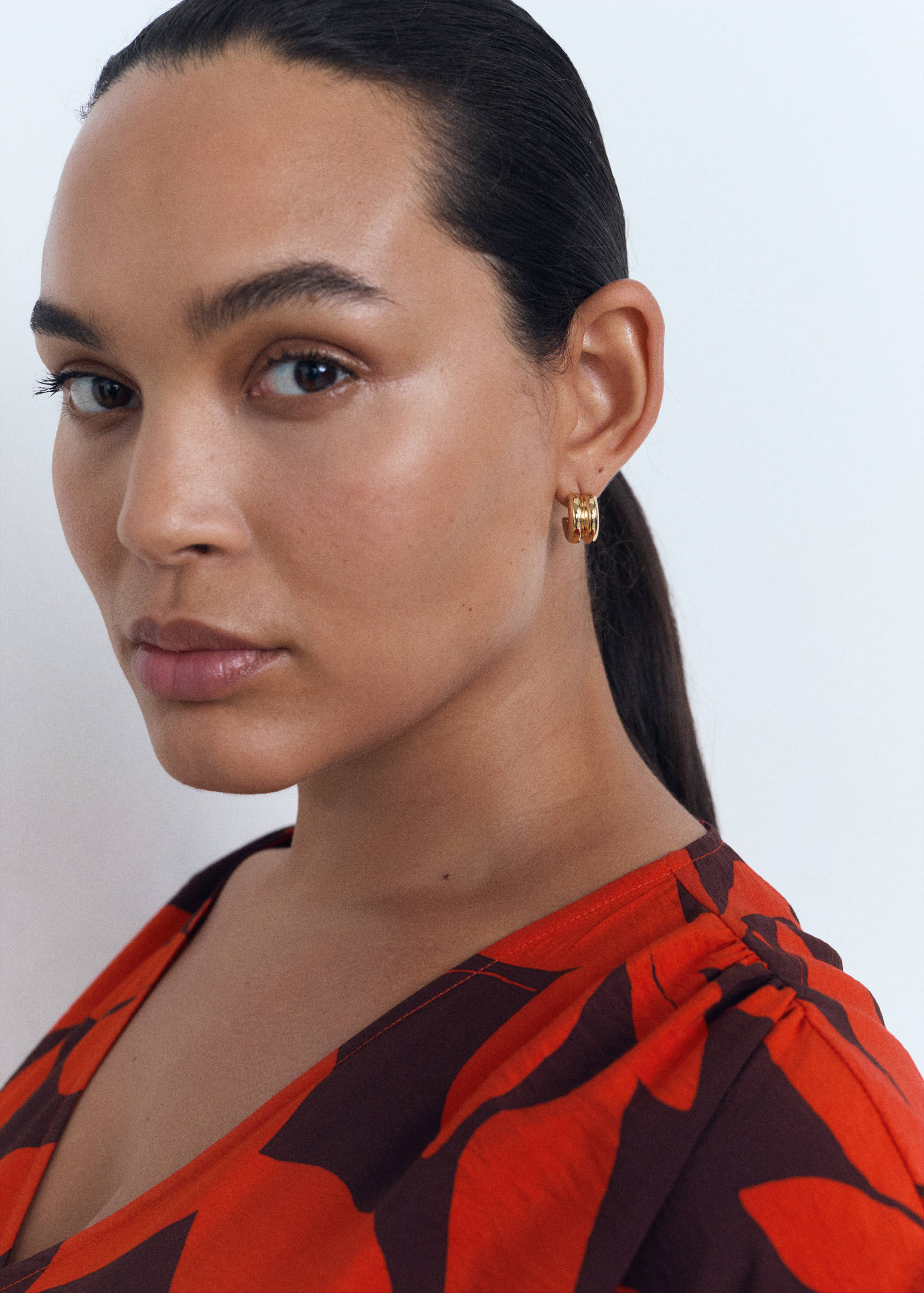 Long printed dress - Details of the article 4