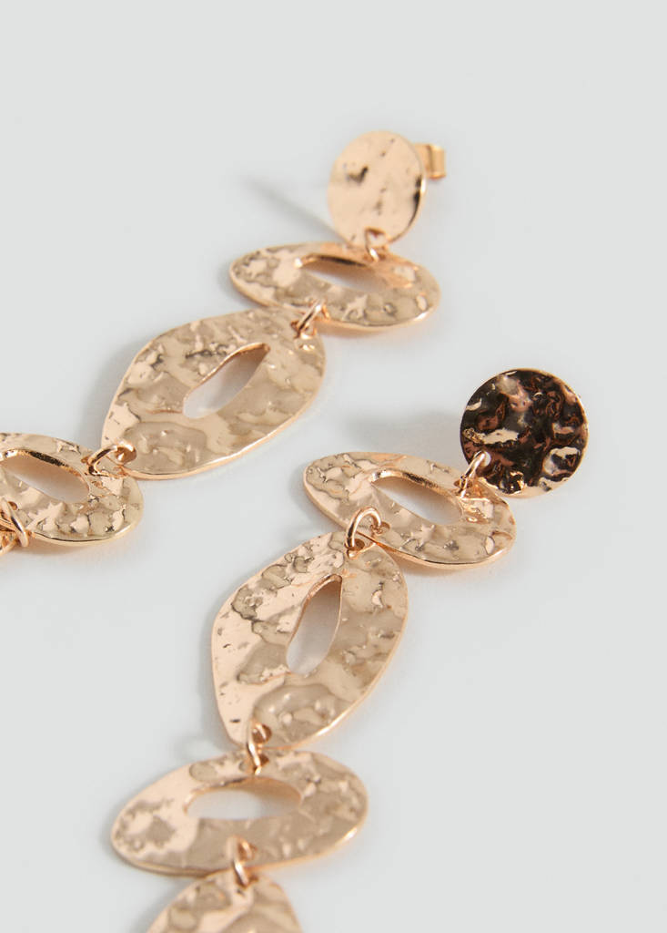 Geometric pendant earrings — Gold