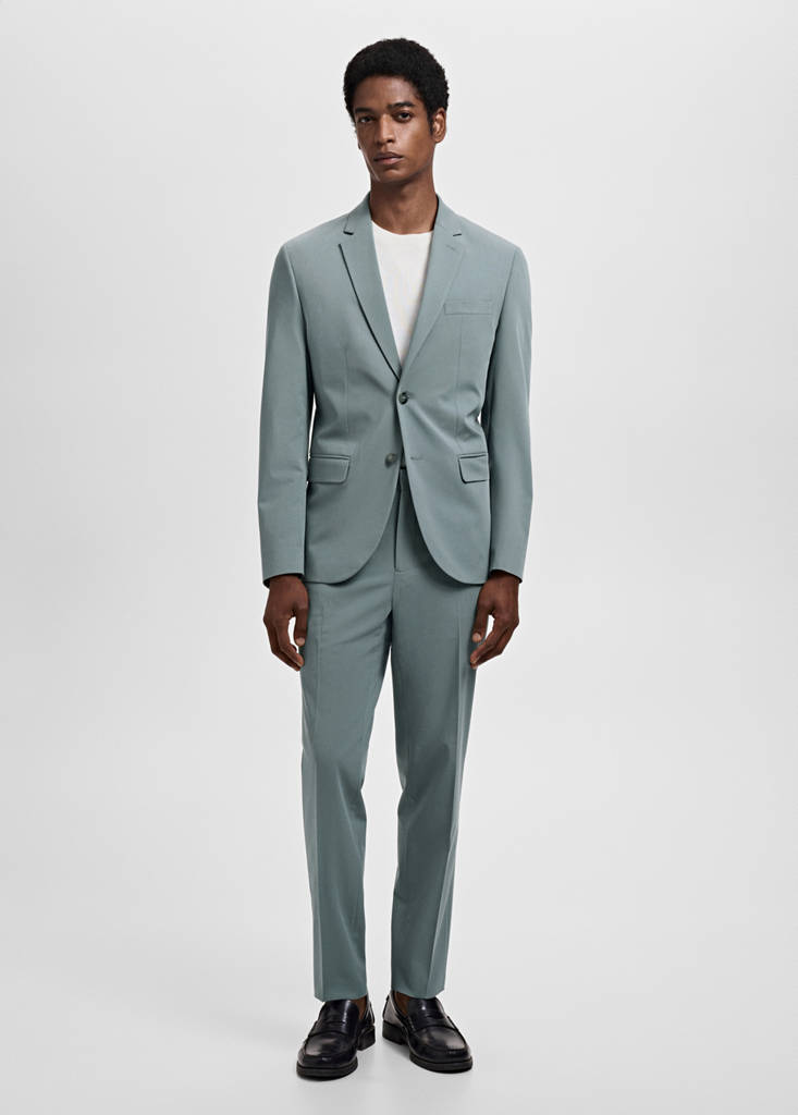 MANGO MAN - Veste costume París super slim-fit vert d´eau - 54