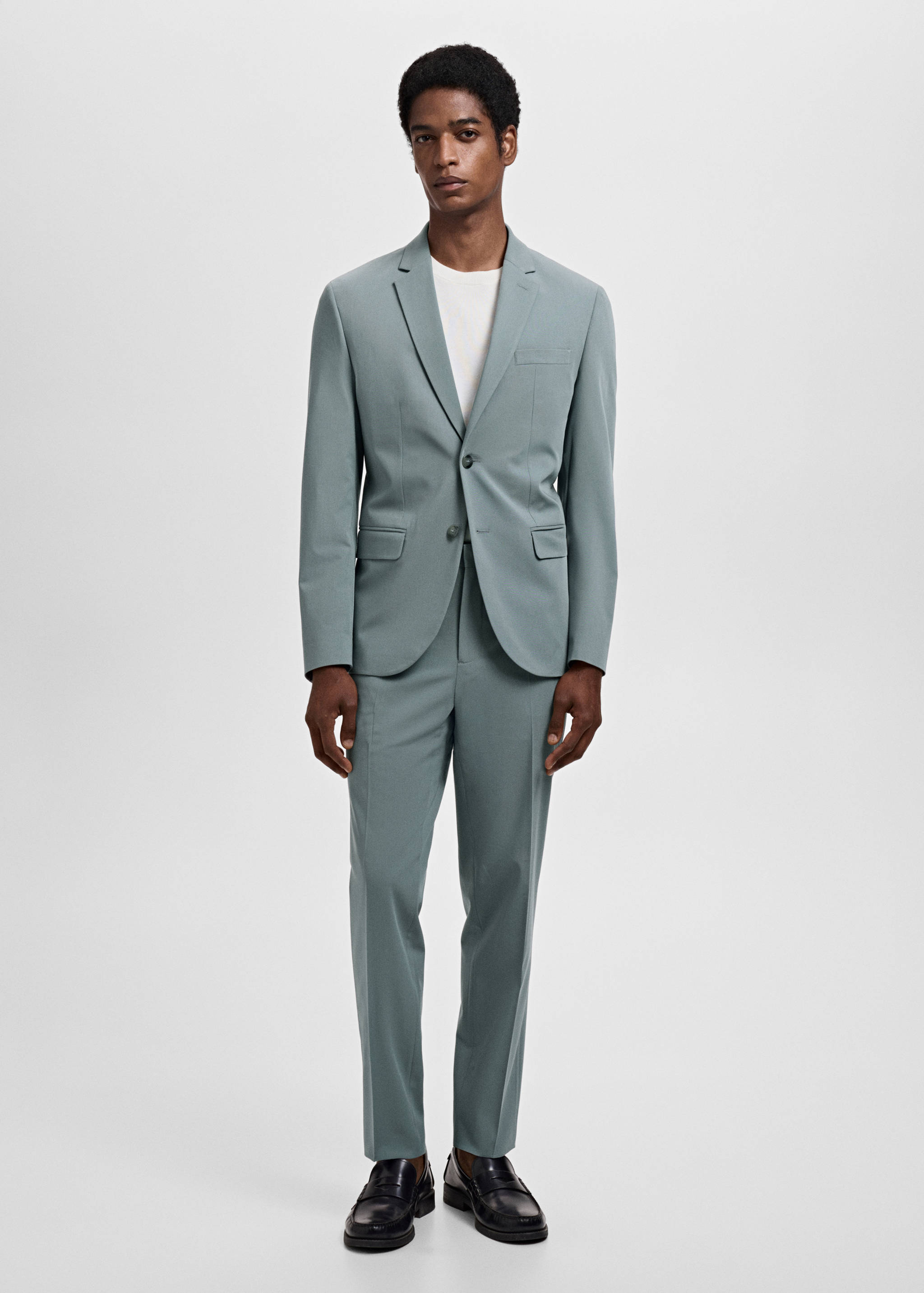 Super slim-fit suit jacket in stretch fabric - General plane