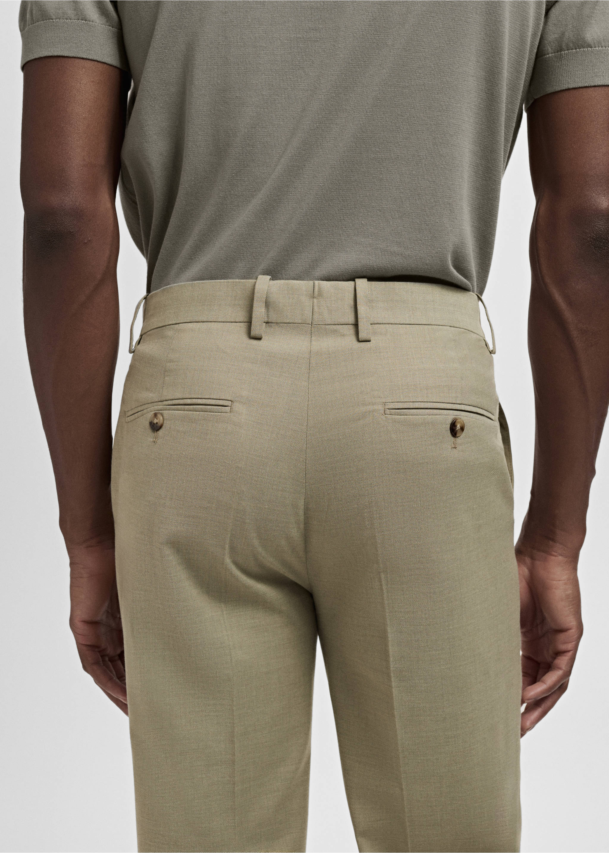 Pantalón traje Milán slim fit - Detalle del artículo 3, Verde. Ref: 17031180-00.