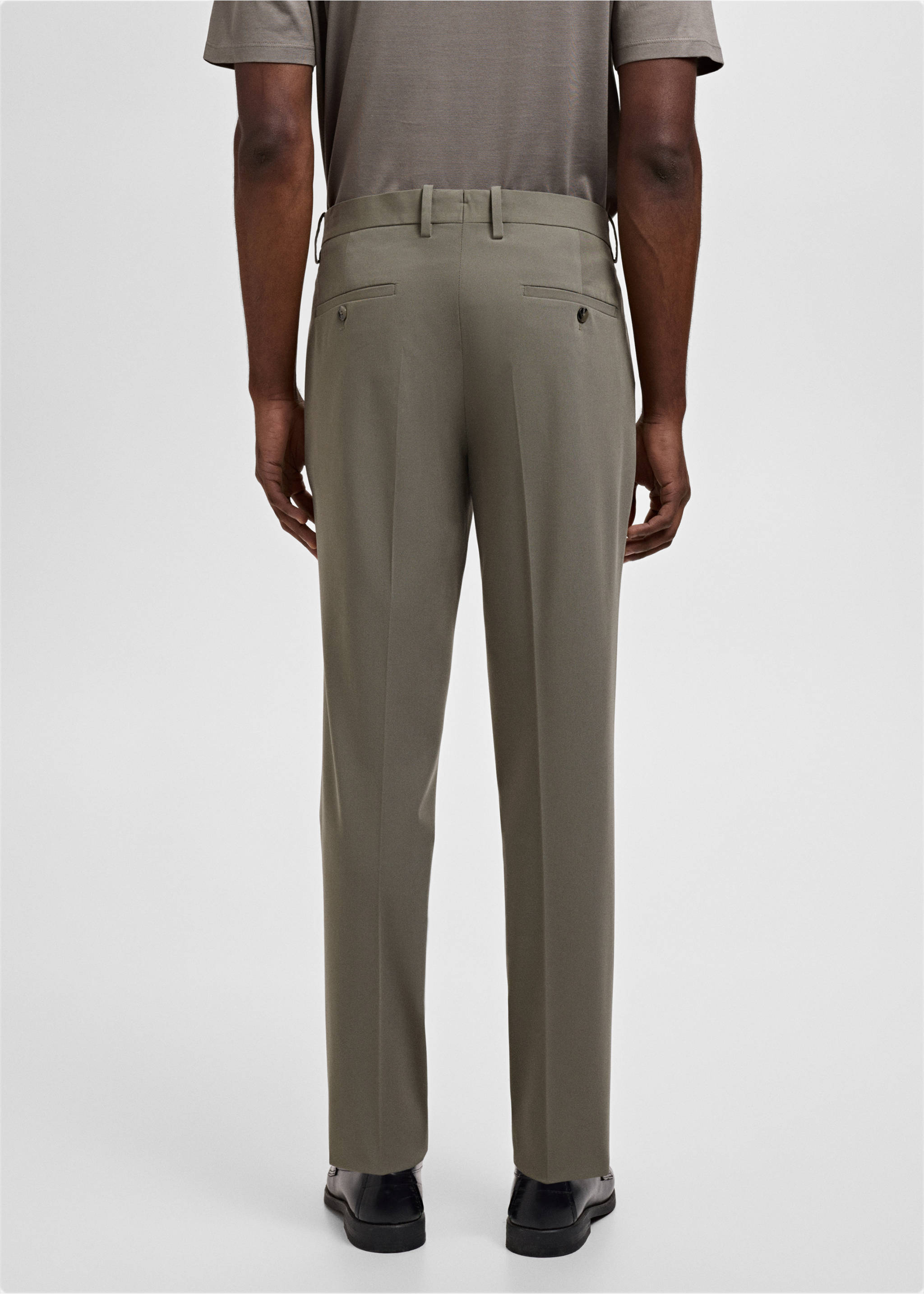 Pantalón traje París super slim fit - Reverso del artículo, Verde. Ref: 17031181-00.