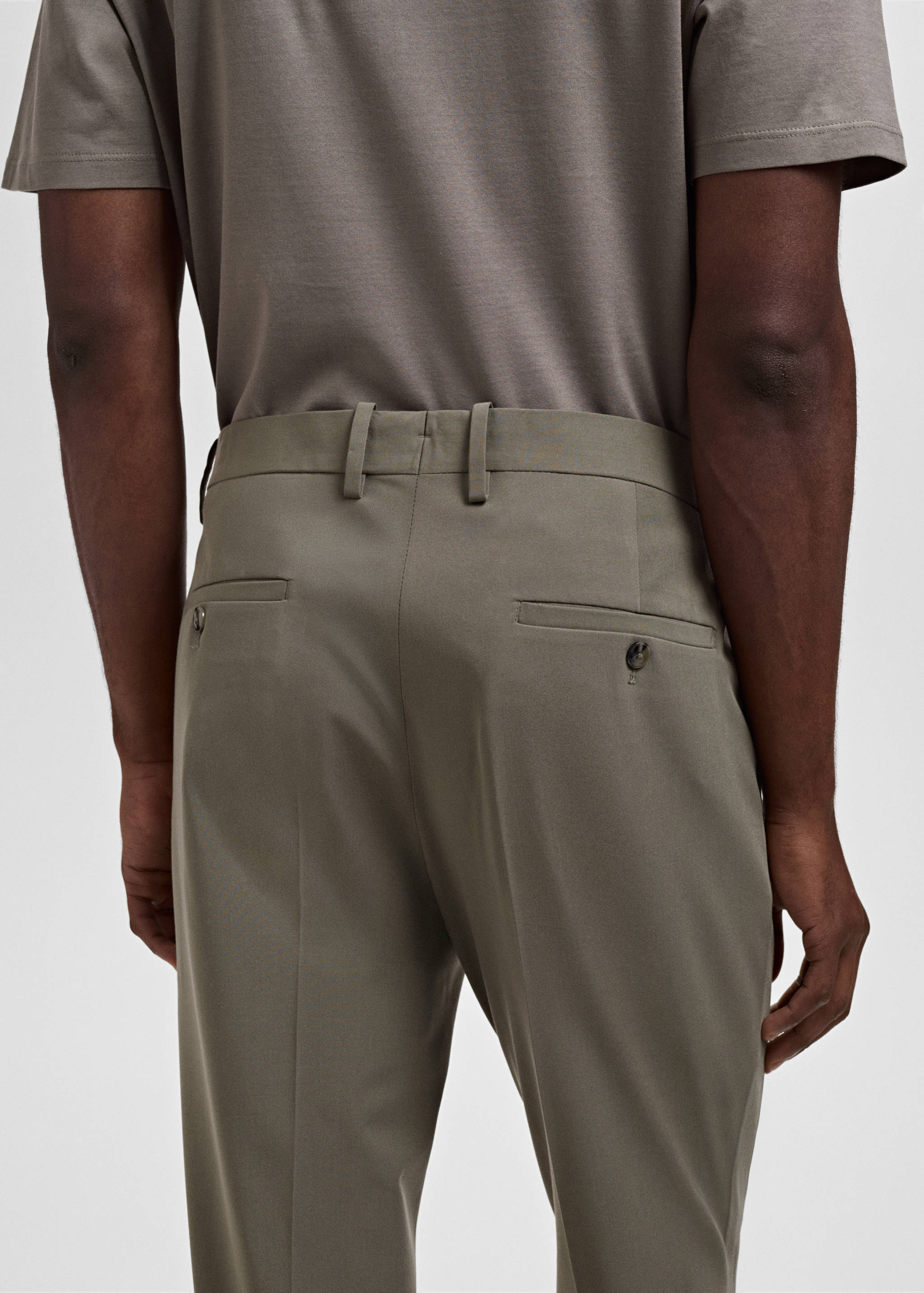 Stretch fabric super slim-fit suit trousers - Details of the article 6