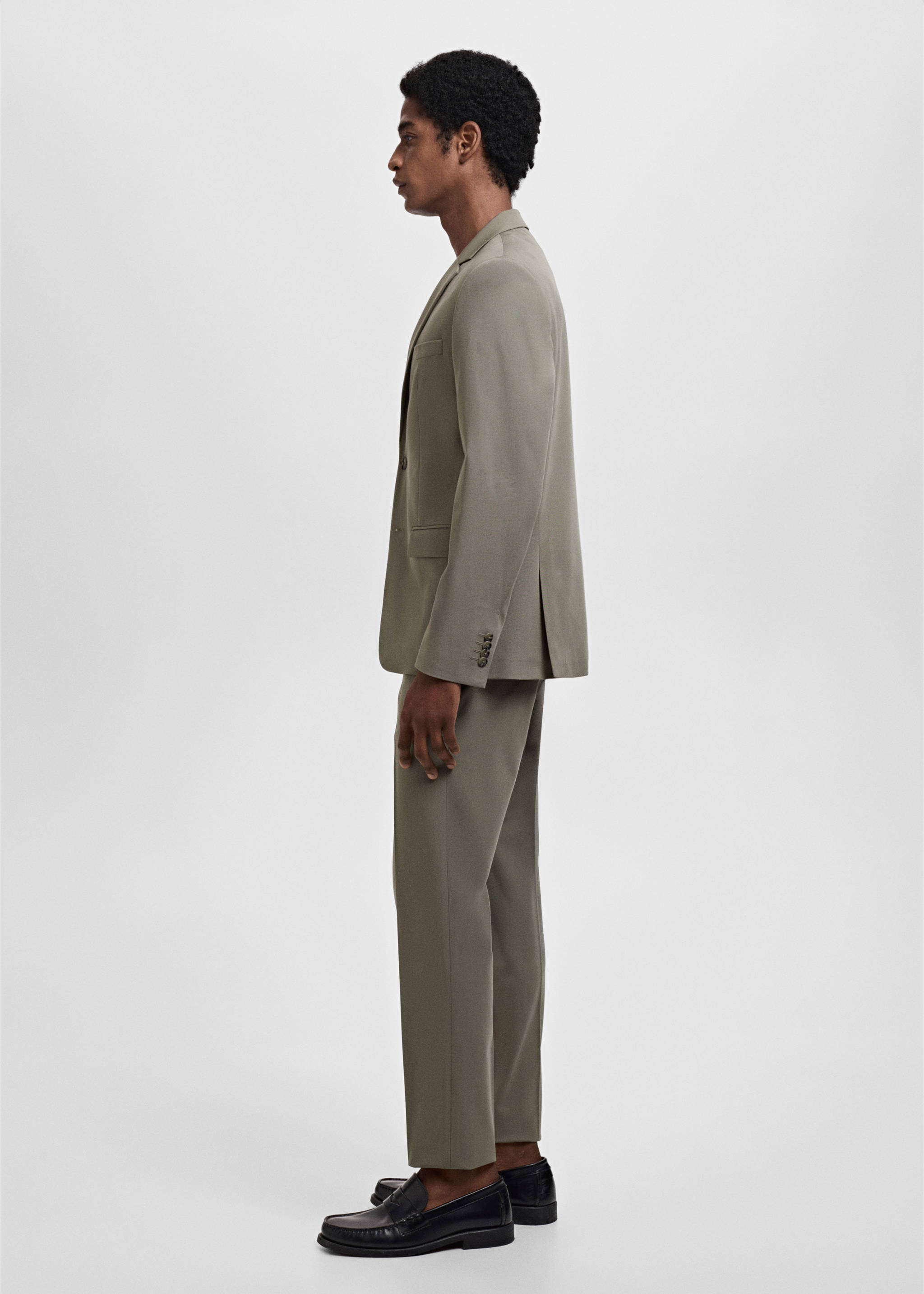 Stretch fabric super slim-fit suit trousers - Details of the article 2